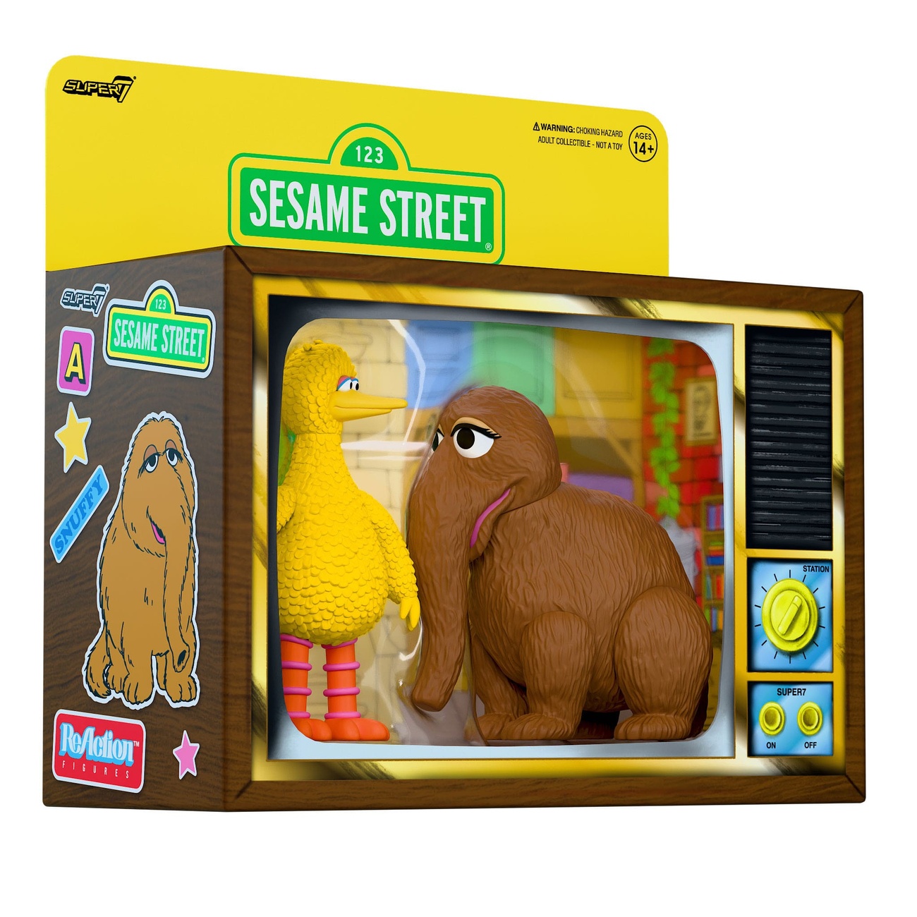 Sesame Street figurines articulées ReAction lot de 2 Big Bird et Mr Snuffleupagus 10 cm