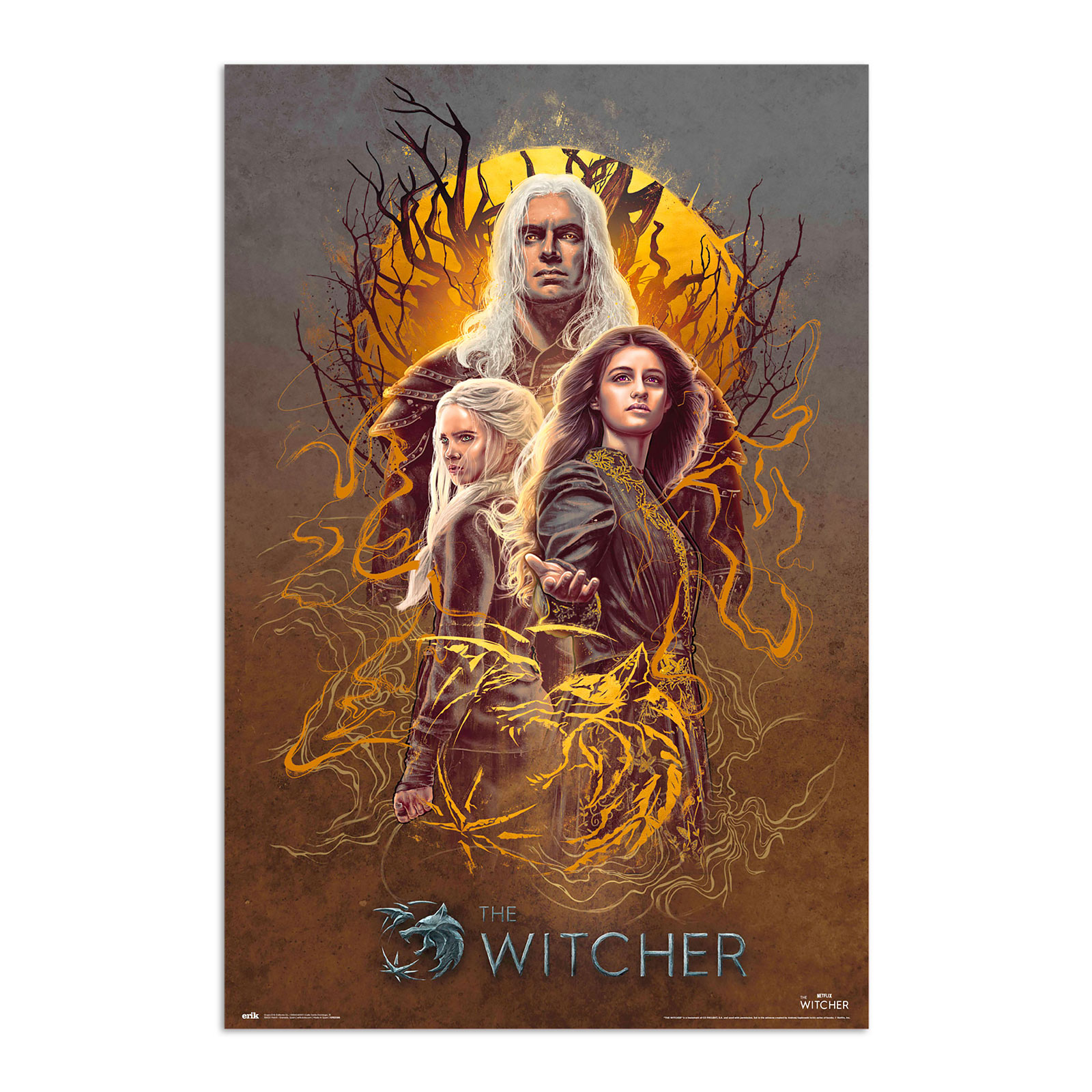 Witcher - Geralt Yennefer Ciri Maxi Poster