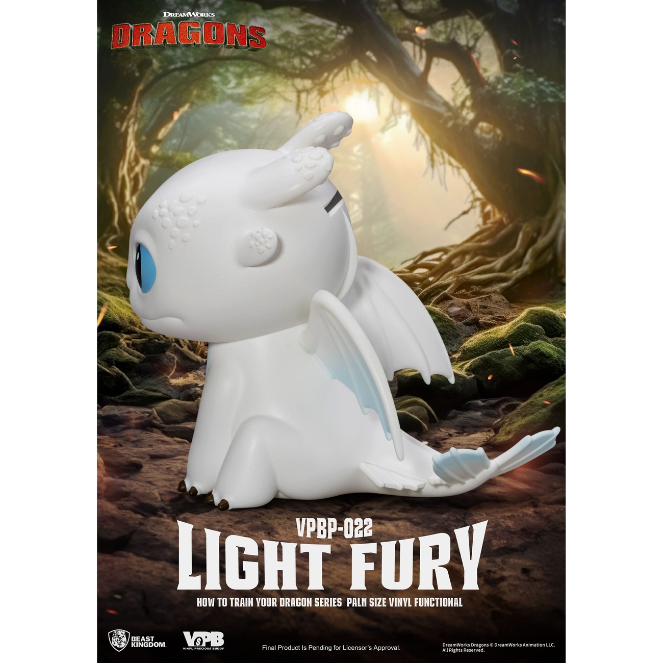 How to Train Your Dragon Piggy Vinyl Spaarpot Light Fury 12 cm