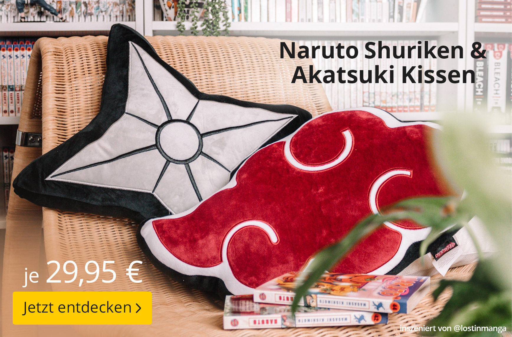 Naruto Shuriken & Akatsuki Kissen - je 29,95 EUR