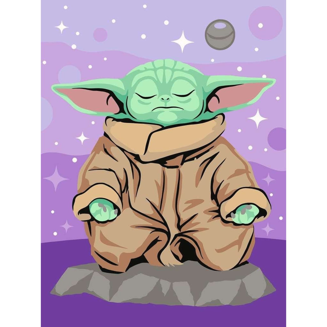 Star Wars: The Mandalorian CreArt Paint by Numbers Meditating Grogu