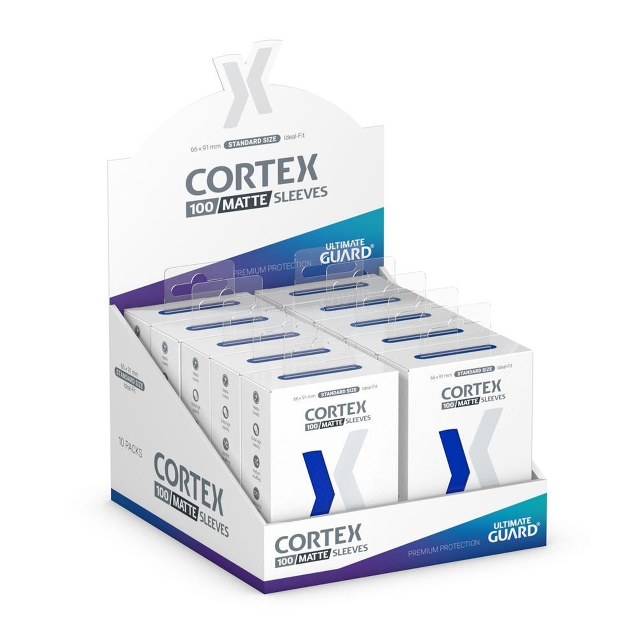 Ultimate Guard Cortex Sleeves Opache Standard Size (100) - Blu