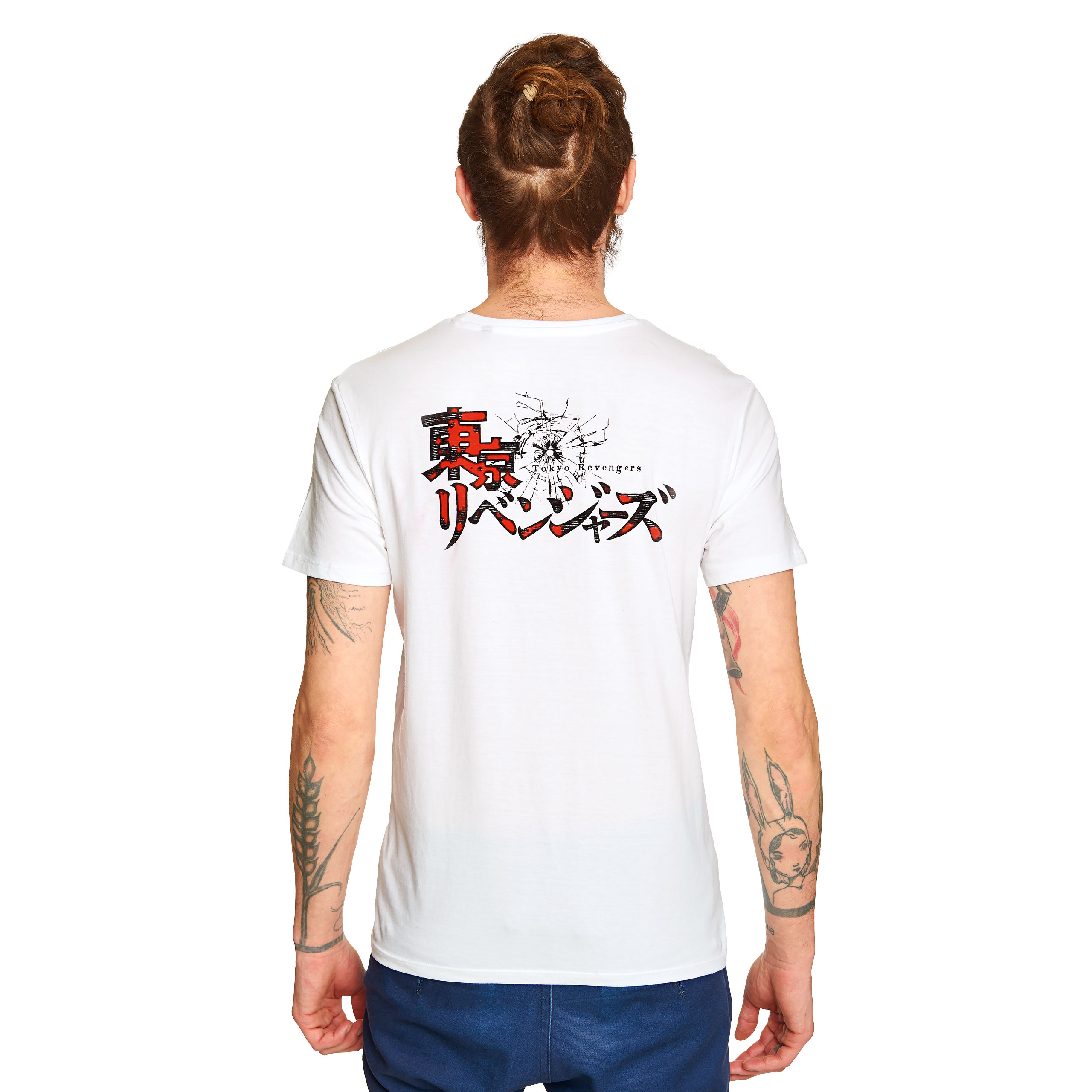 Tokyo Revengers - Geel Vierkant Logo T-shirt wit