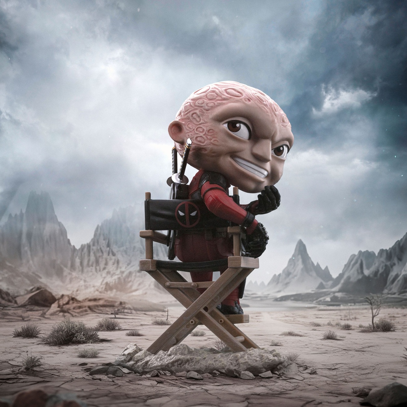 Deadpool & Wolverine Mini Co. PVC-figur Deadpool utan mask 13 cm