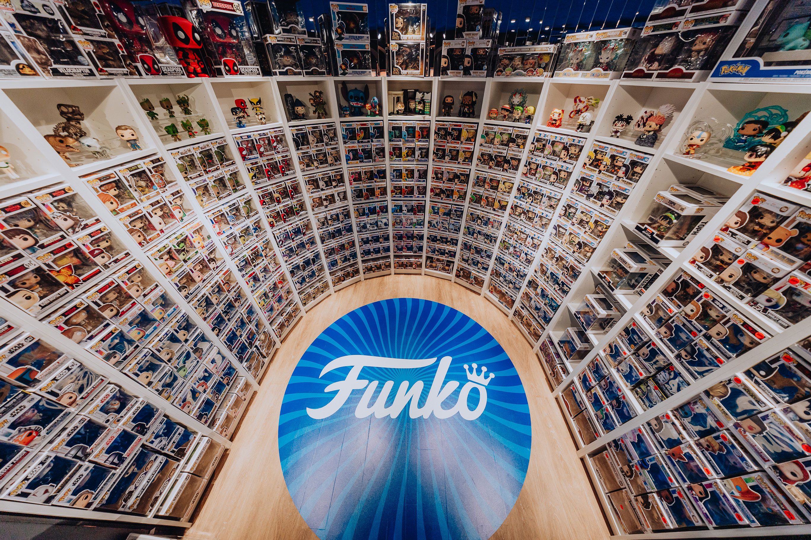 A room filled entirely with Funko collectible figures.
