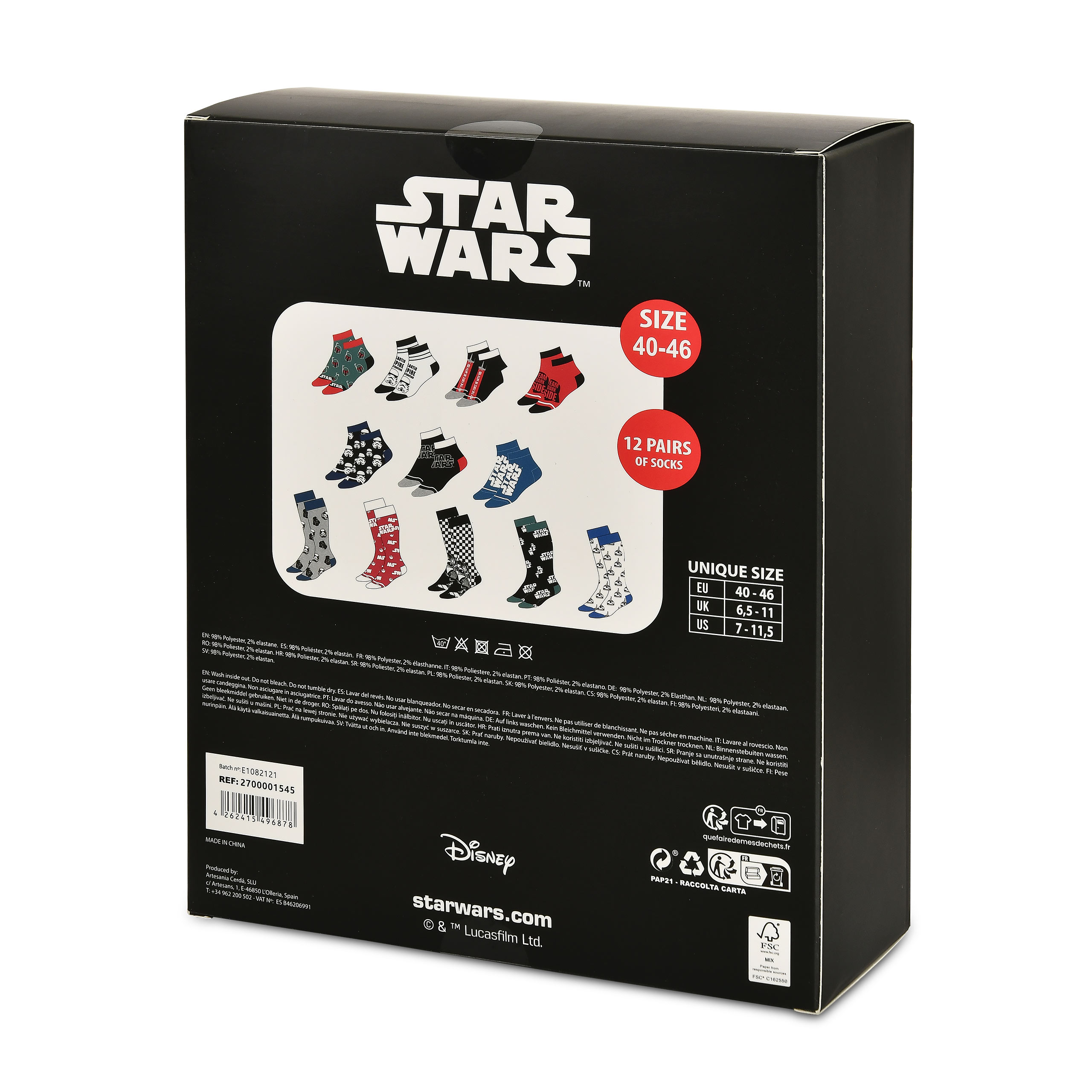 Star Wars - Calendario de Adviento de Calcetines
