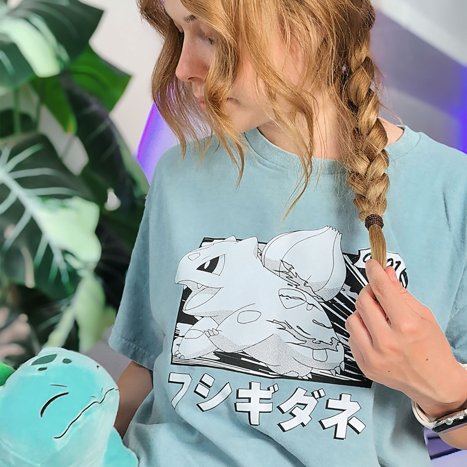 Pokémon - T-shirt vintage Bulbasaur Katakana