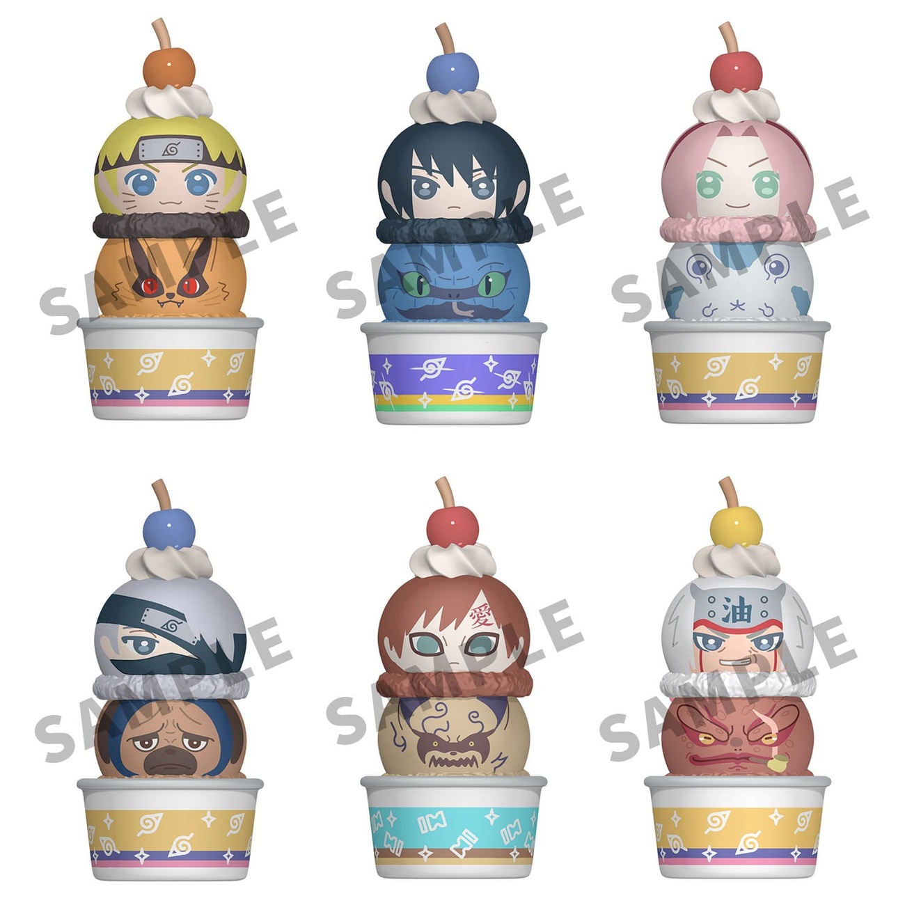 Naruto Shippuden Tsumichen Stack up & Change figuras coleccionables pack de 6 8 cm (con regalo)