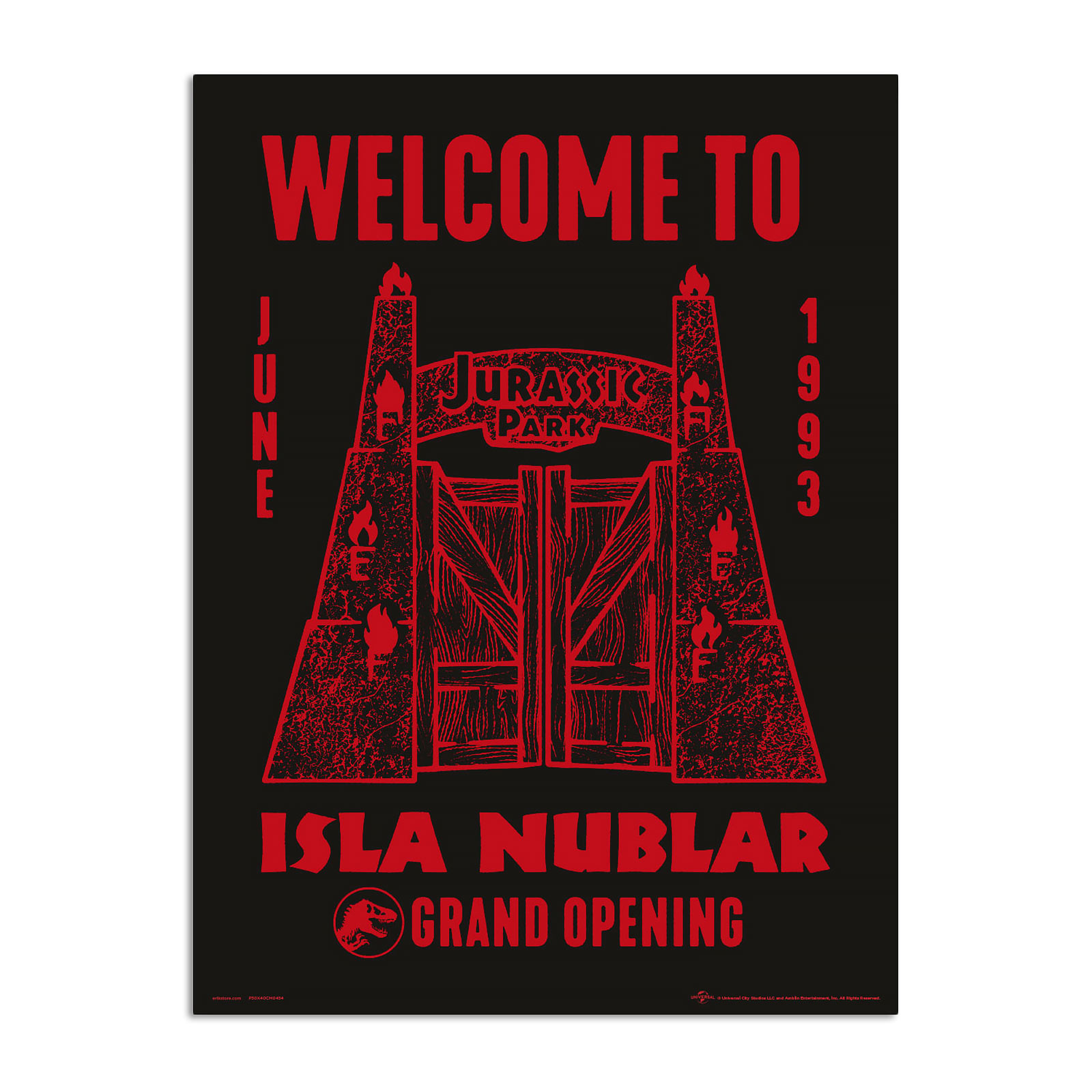 Jurassic Park - Welcome to Isla Nublar Wandbild