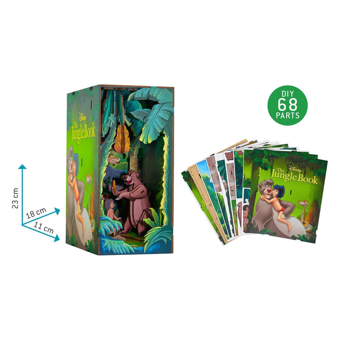 Disney Tiny Adventures Book Nook Mini diorama El libro de la selva 23 cm