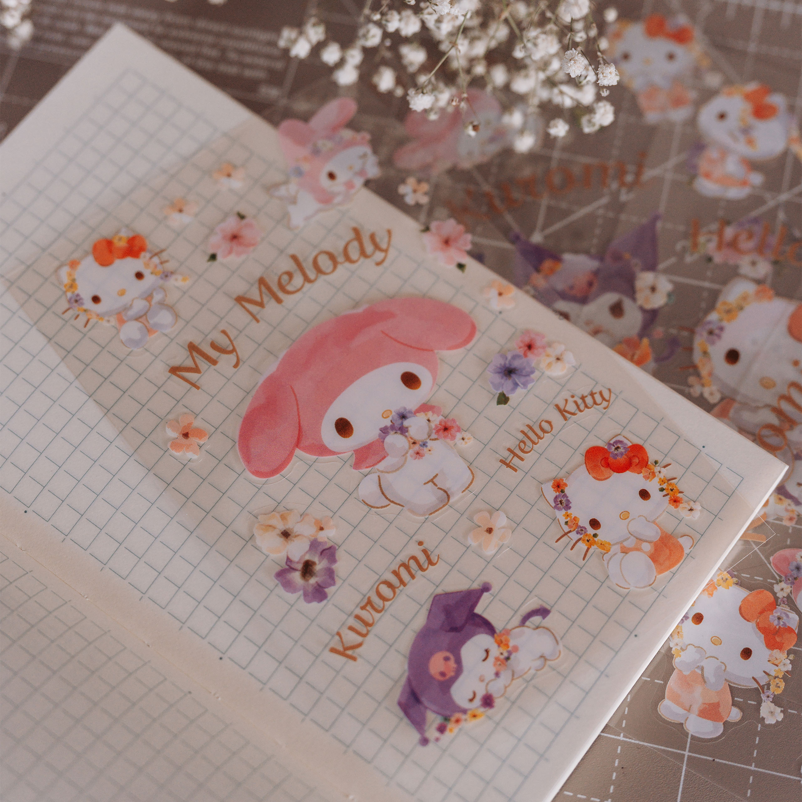 Hello Kitty & Friends Sticker Set Pastel Vivid