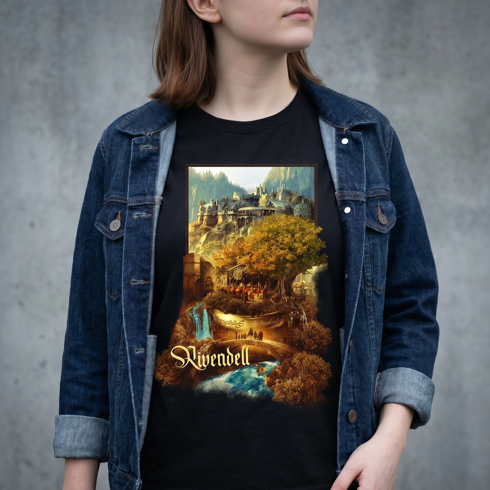 Rivendell T-Shirt Black - The Lord of the Rings
