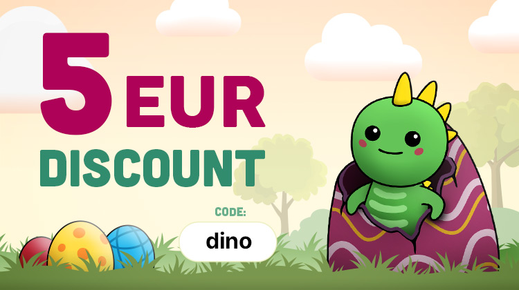 5€ discount - code: dino