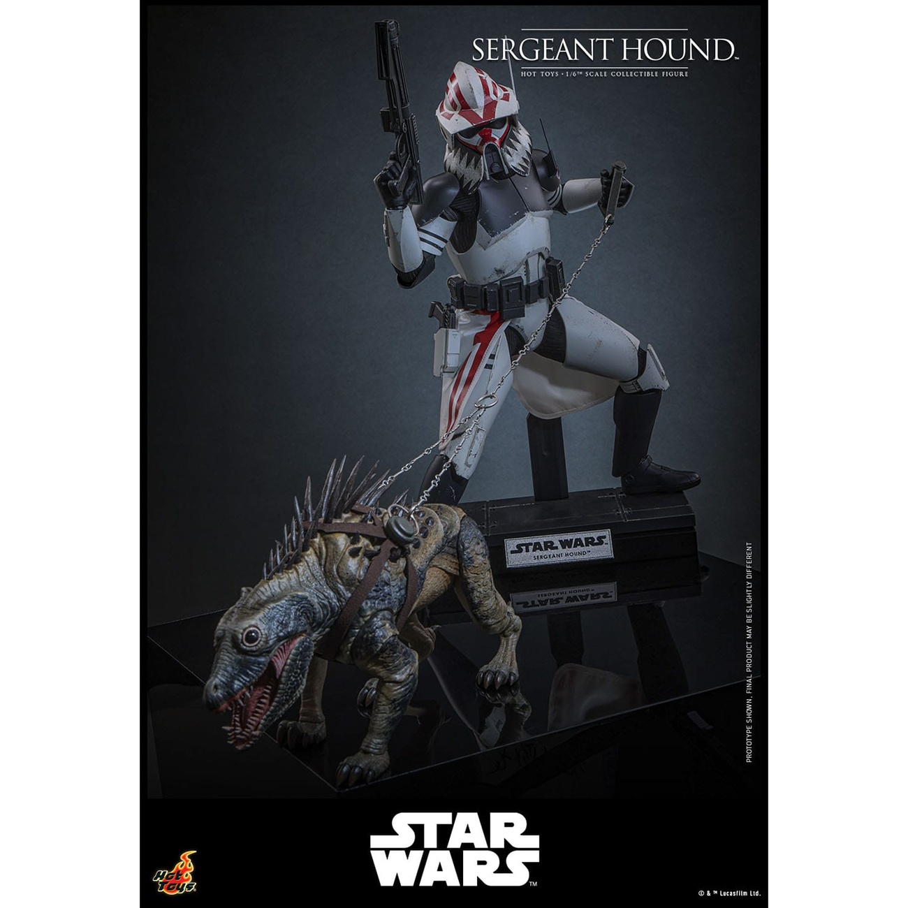 Star Wars: The Clone Wars - Sergeant Hound Actiefiguur 1:6