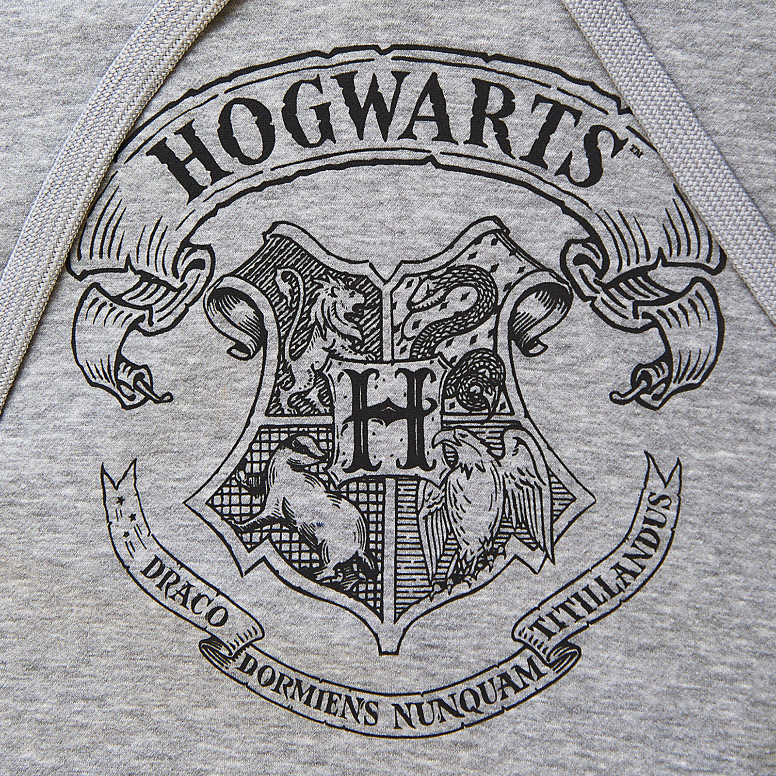Harry Potter - Sweat à capuche gris avec blason de Poudlard
