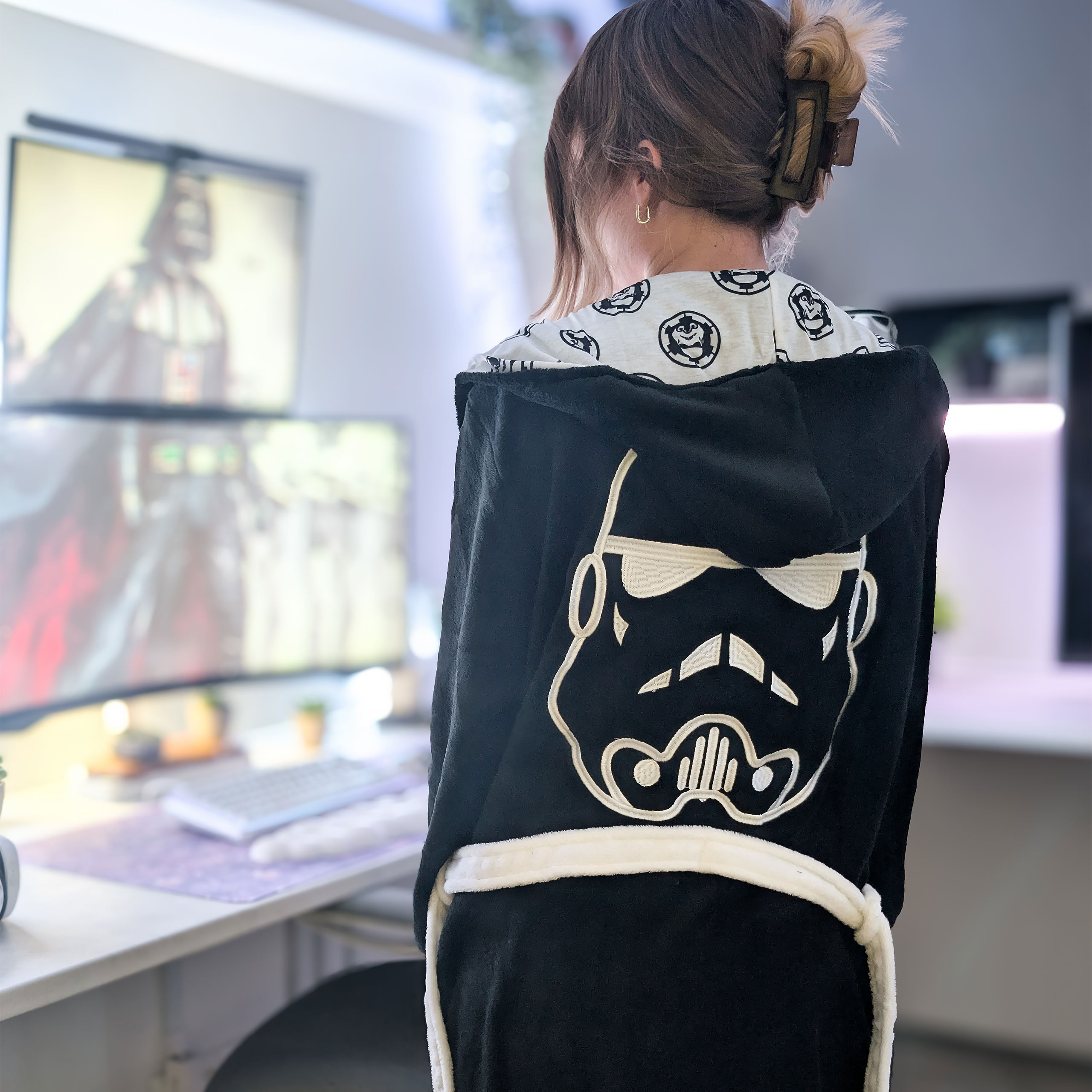 Star Wars - Stormtrooper Bademantel schwarz-weiß