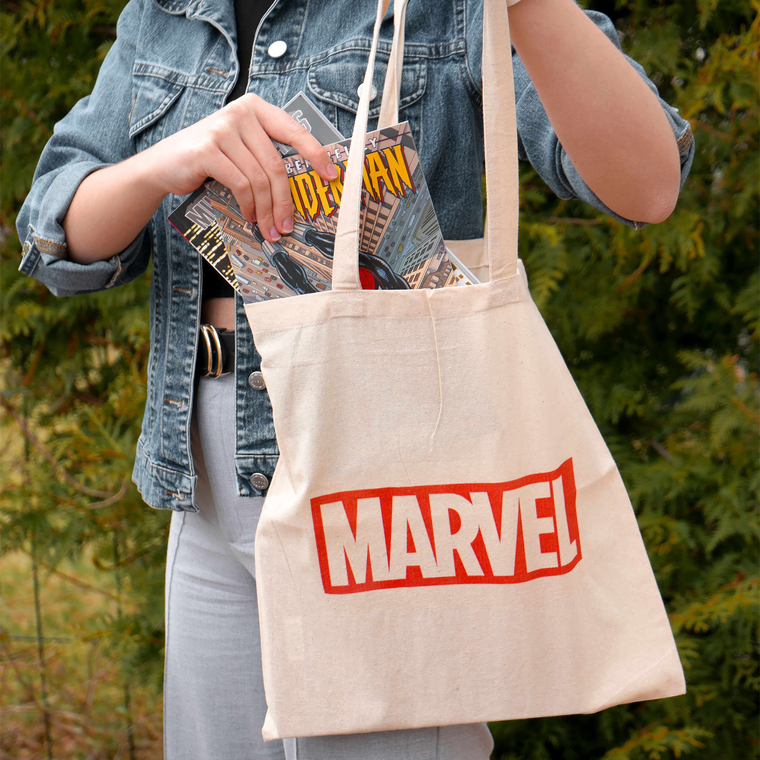 Marvel - Logo Jute Bag Beige