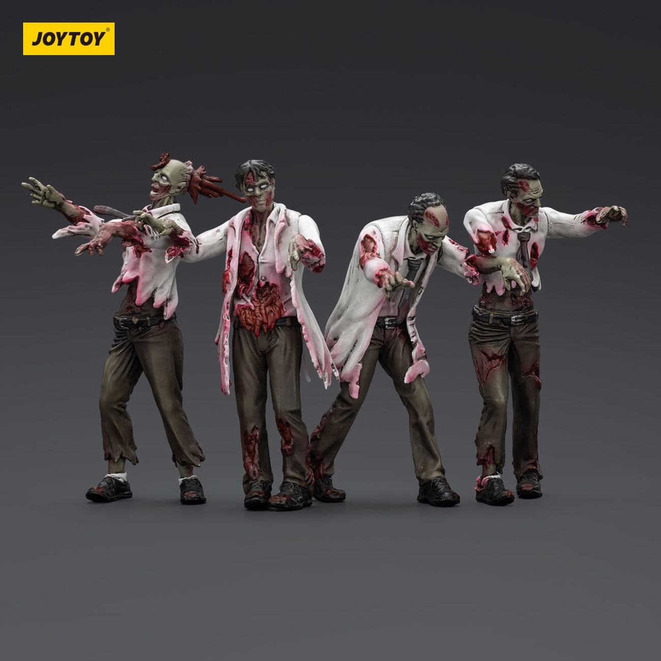 Zombie Dark Source actionfigurer 4-pack Scientists (Male) 8 cm