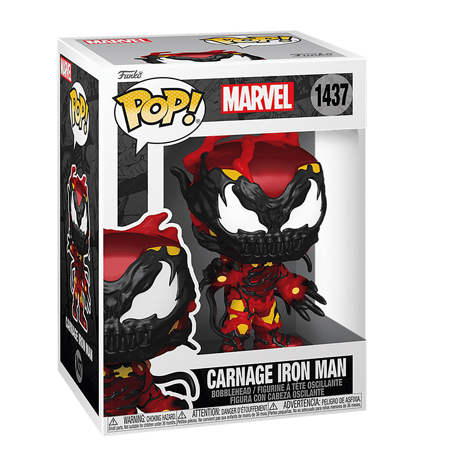 Marvel - Carnage Iron Man Funko Pop Figurine à tête branlante