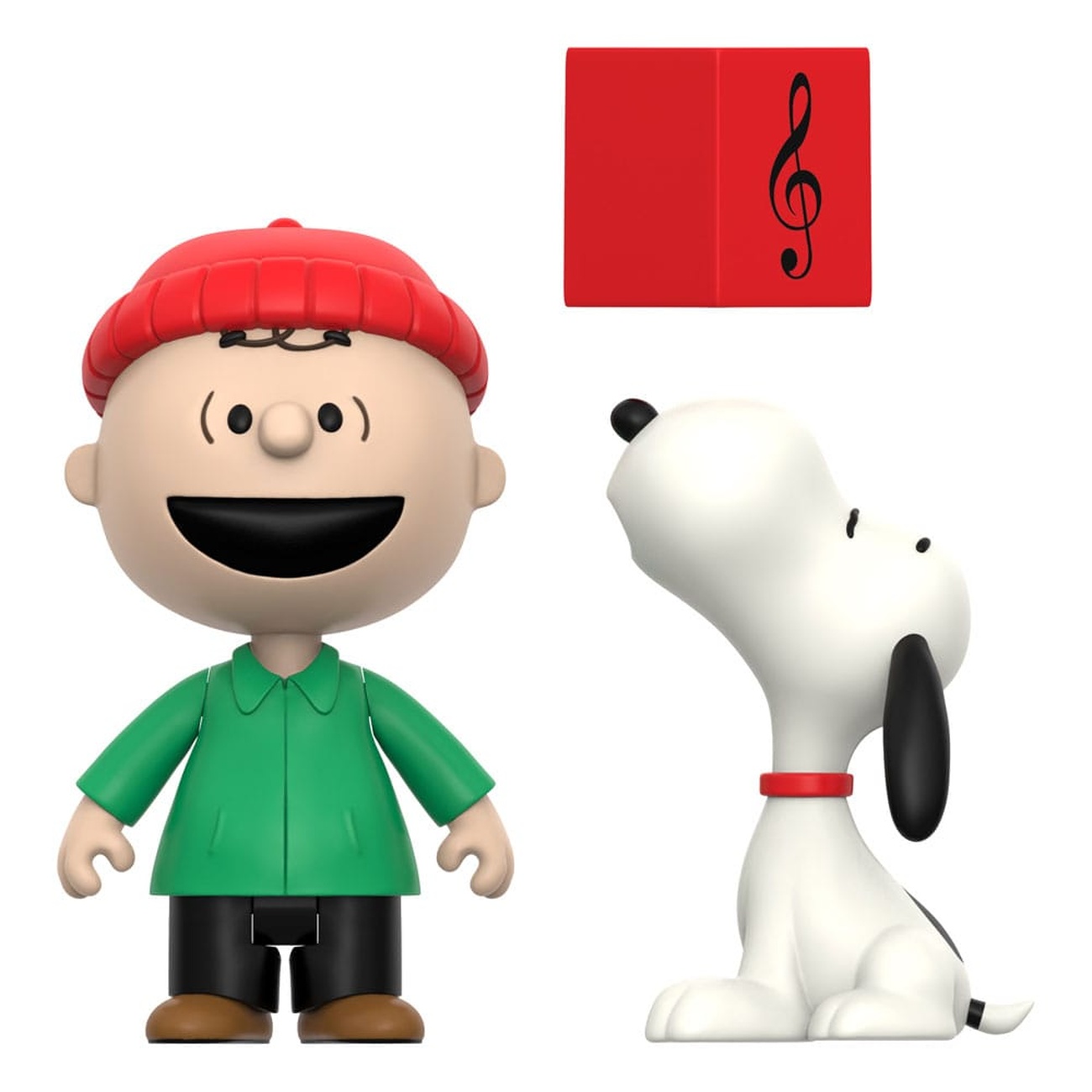 Peanuts ReAction Pack de 2 figuras de acción Charlie Brown y Snoopy (Villancicos) 10 cm