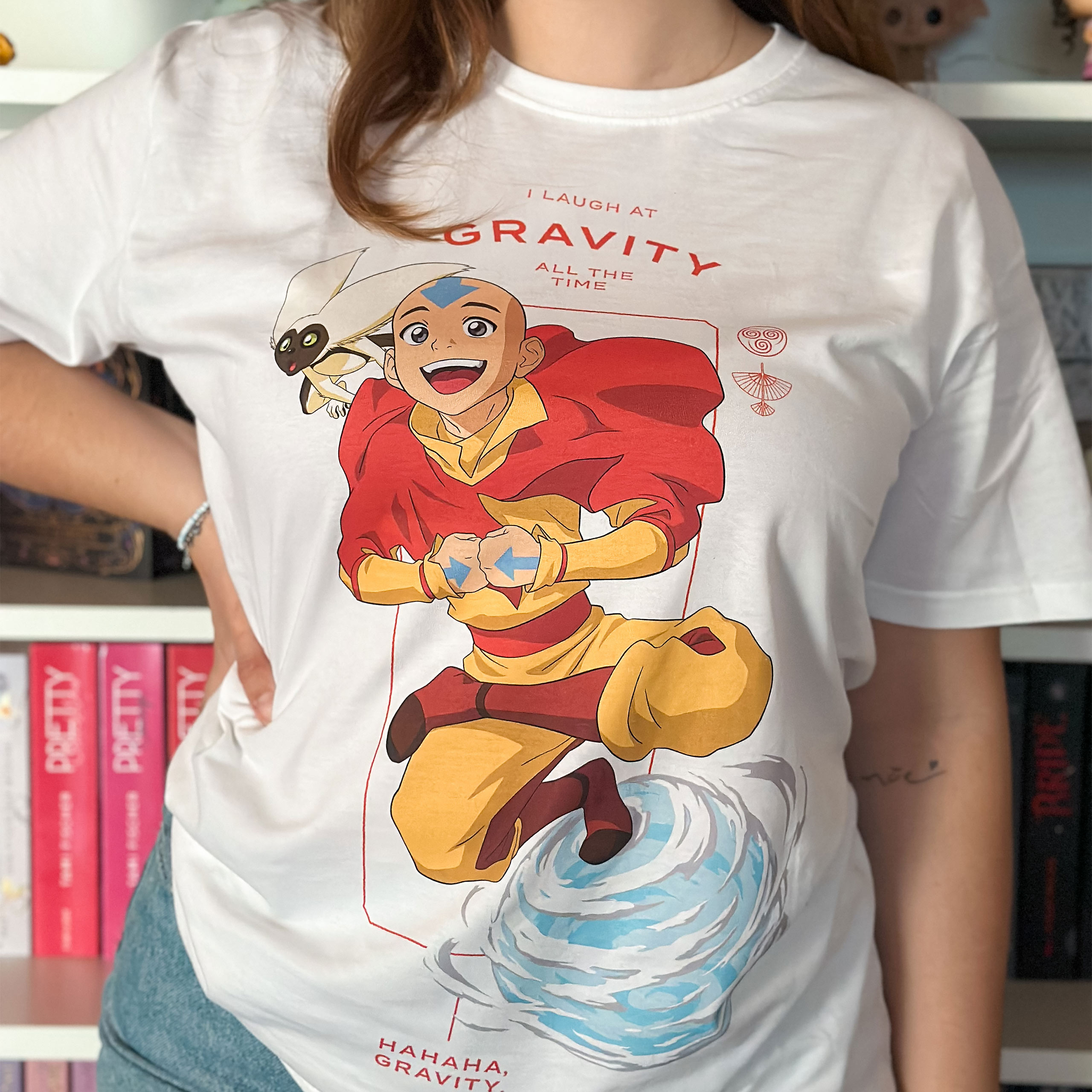 Avatar – T-shirt Aang Laugh at Gravity blanc