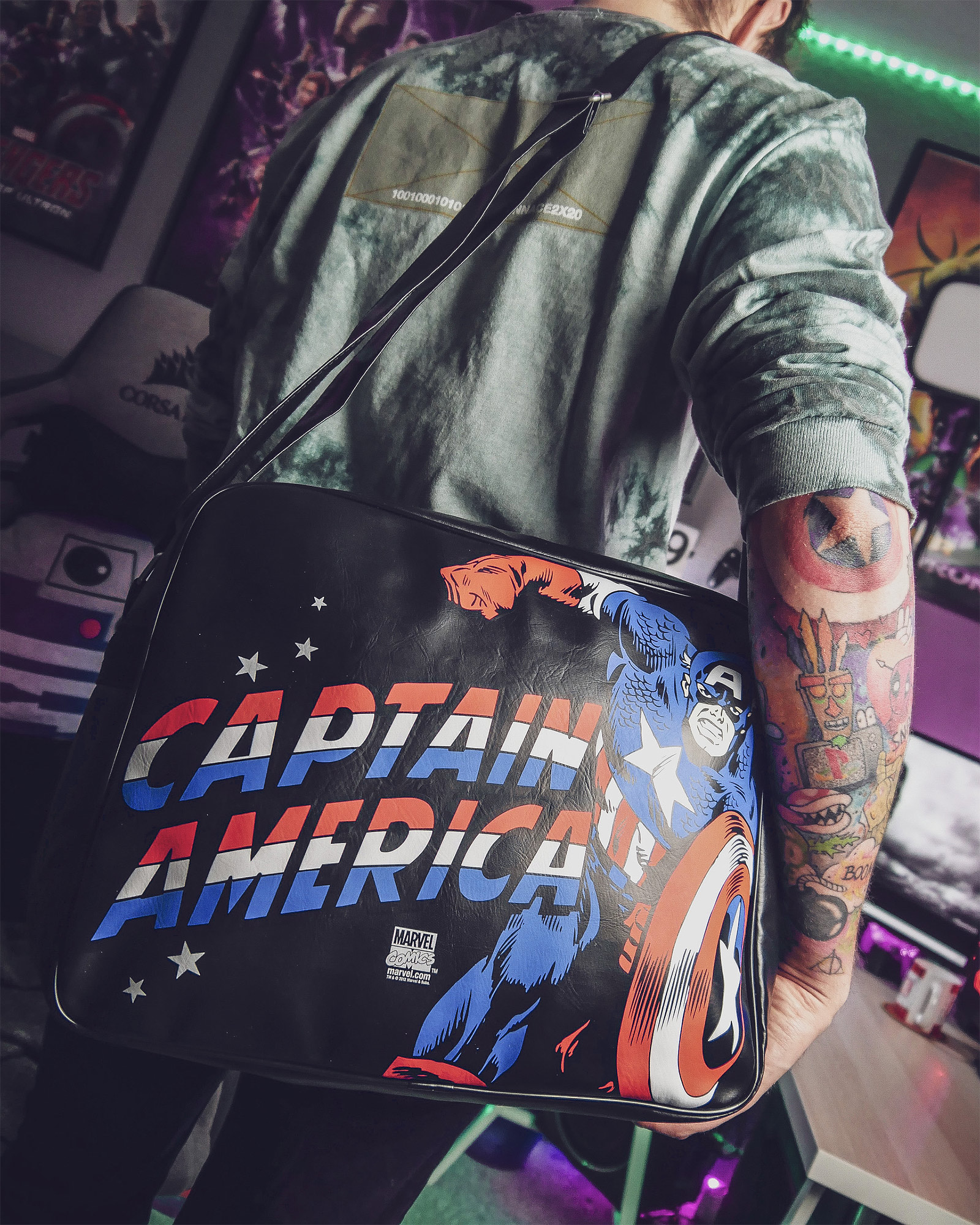 Captain America - Umhängetasche schwarz