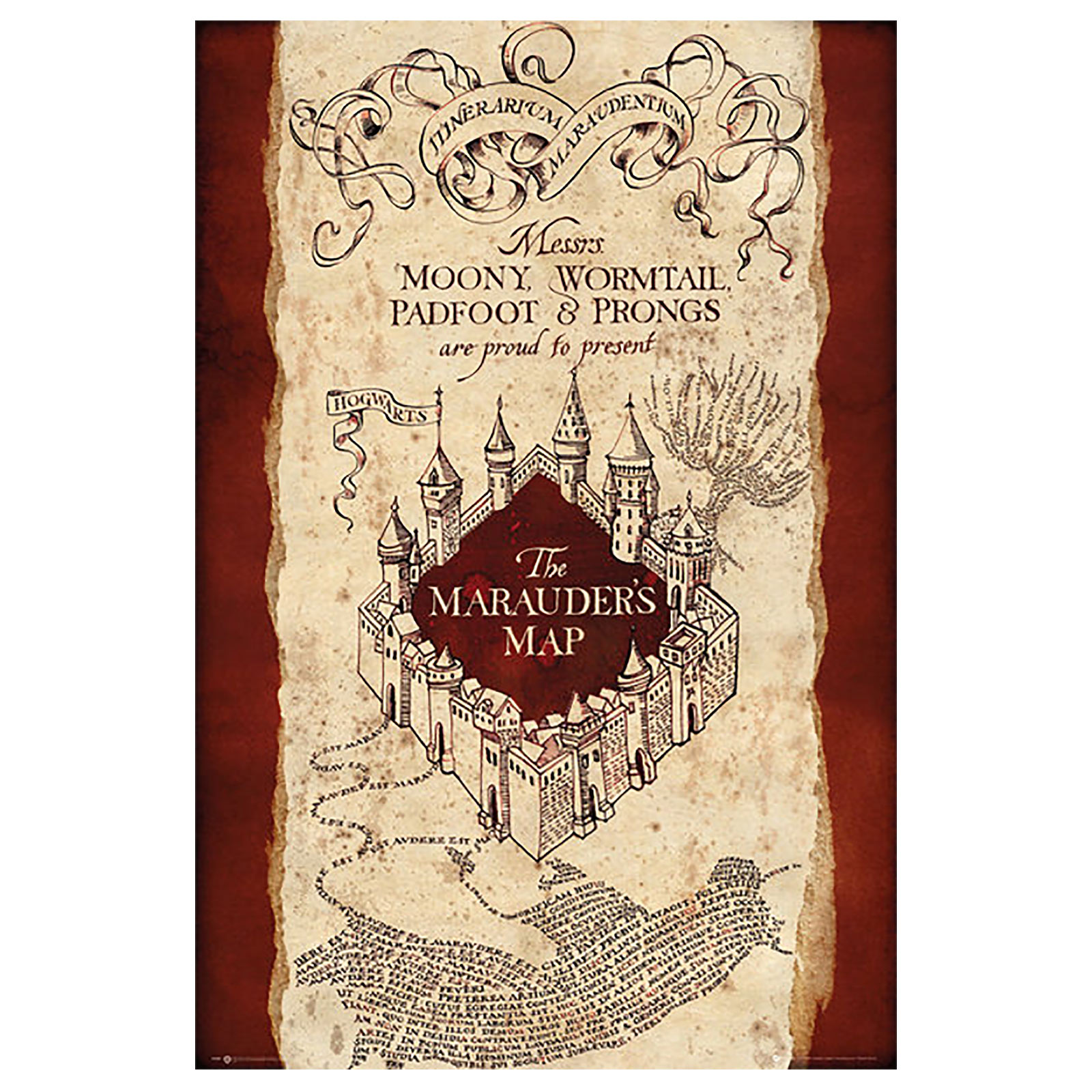 Harry Potter - Poster Maxi de la Carte des Maraudeurs