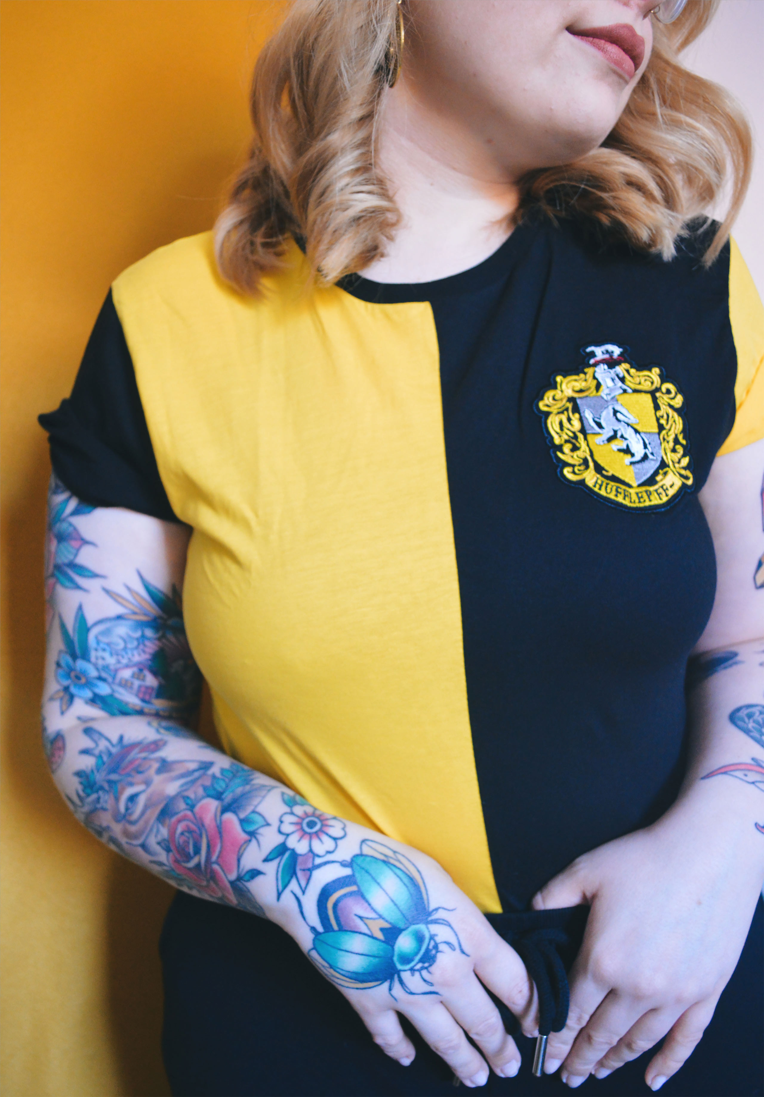 Harry Potter - T-shirt de tournoi Hufflepuff jaune-noir