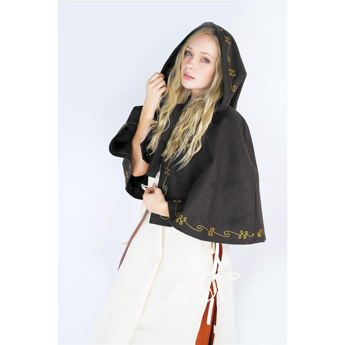 Cappuccio medievale in lana Runa