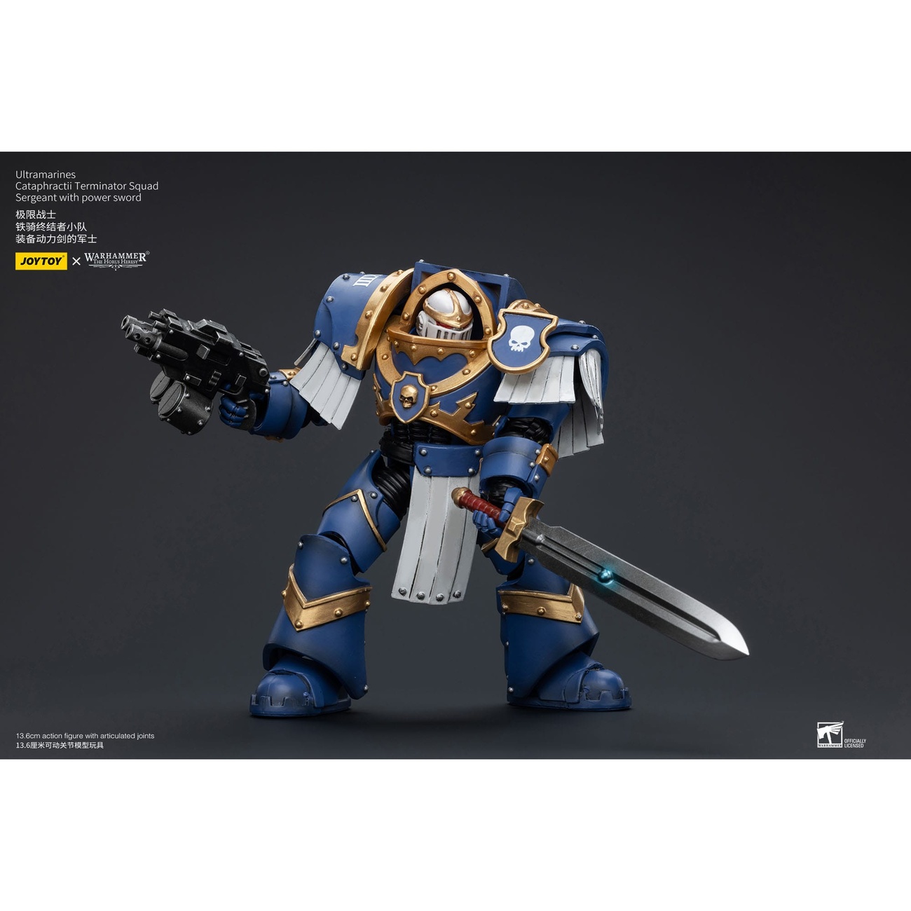 Warhammer The Horus Heresy Actionfigur 1/18 Ultramarines Cataphractii Terminator Squad Sergeant with Power Sword 14 cm