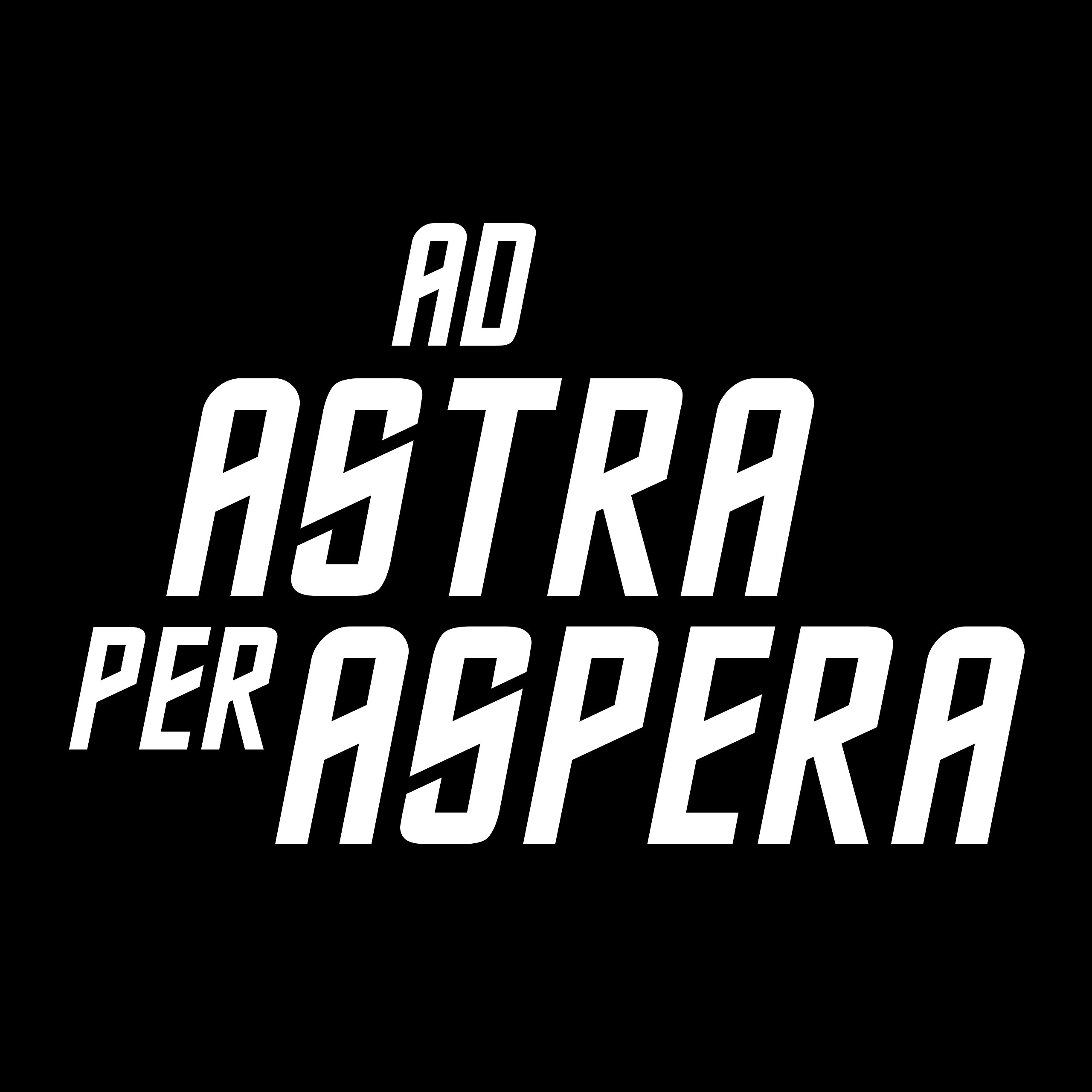 T-Shirt Ad Astra Per Aspera pour les fans de Star Trek noir