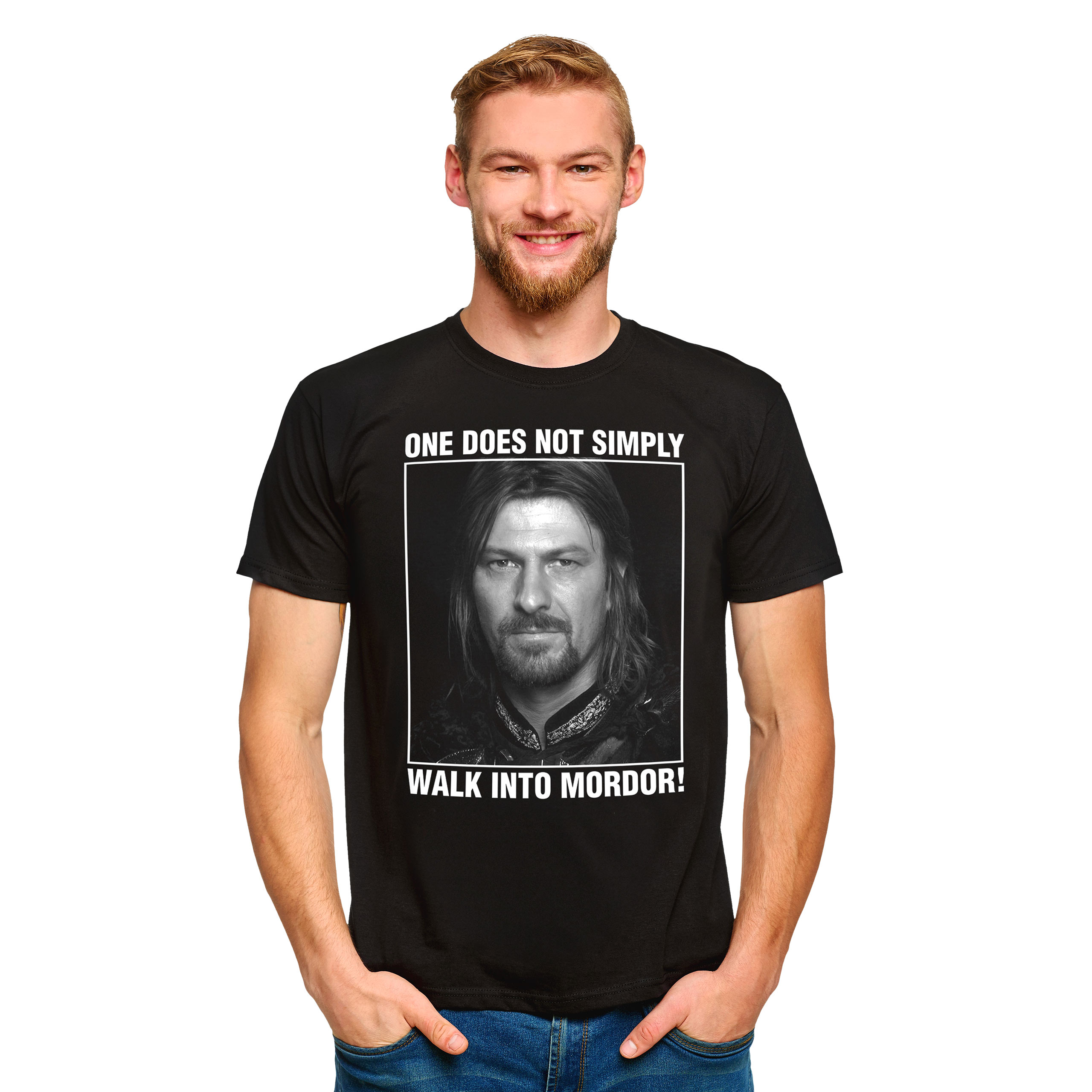 T-shirt Boromir On ne marche pas simplement dans Mordor - Le Seigneur des Anneaux