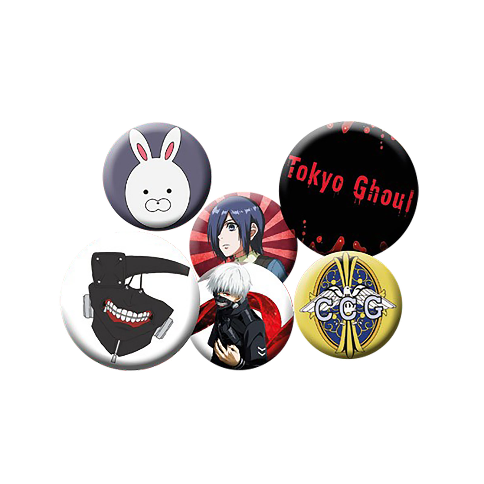 Tokyo Ghoul - Character & Symbol Button 6er Set