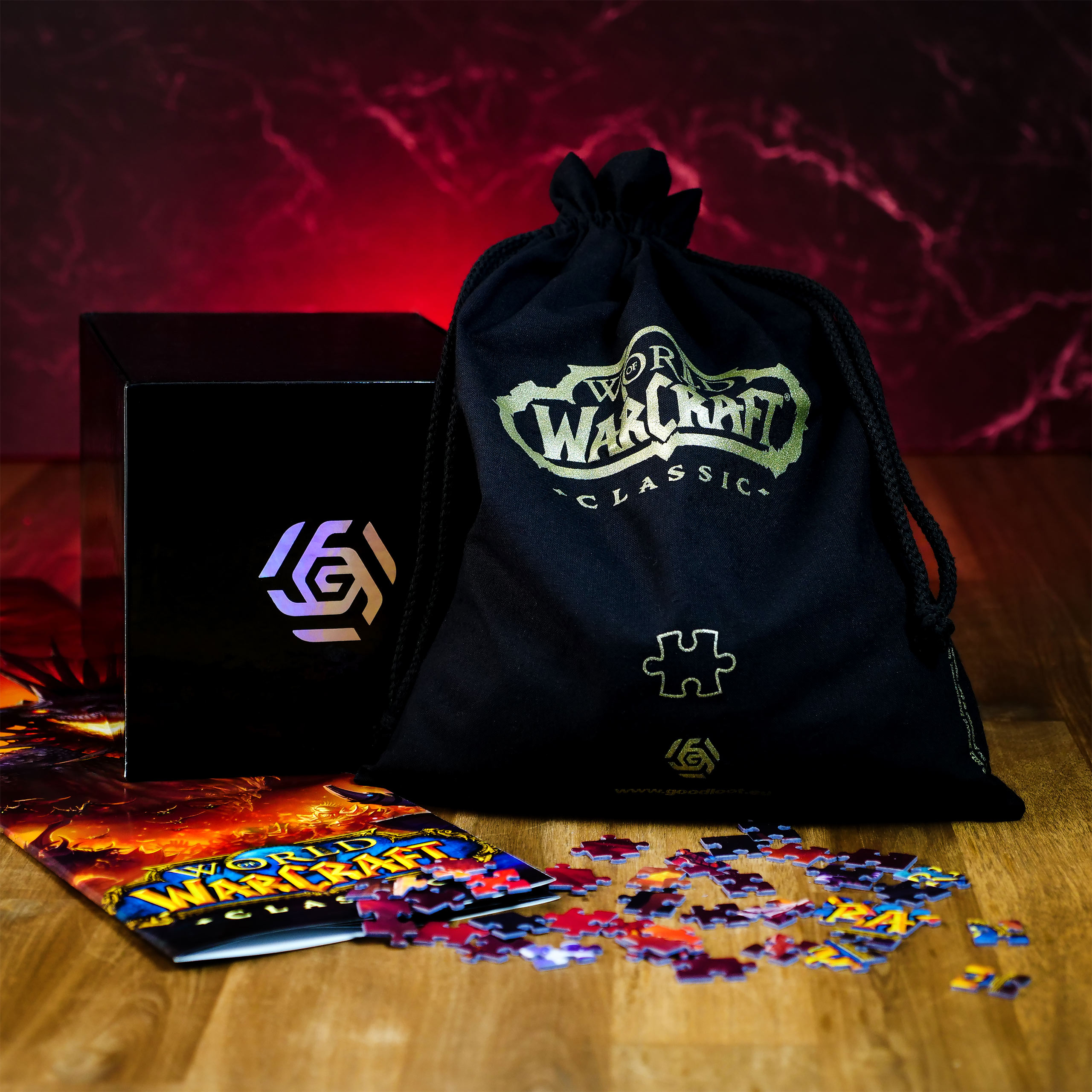 World of Warcraft - Onyxia puzzel met logo stoffen zakje