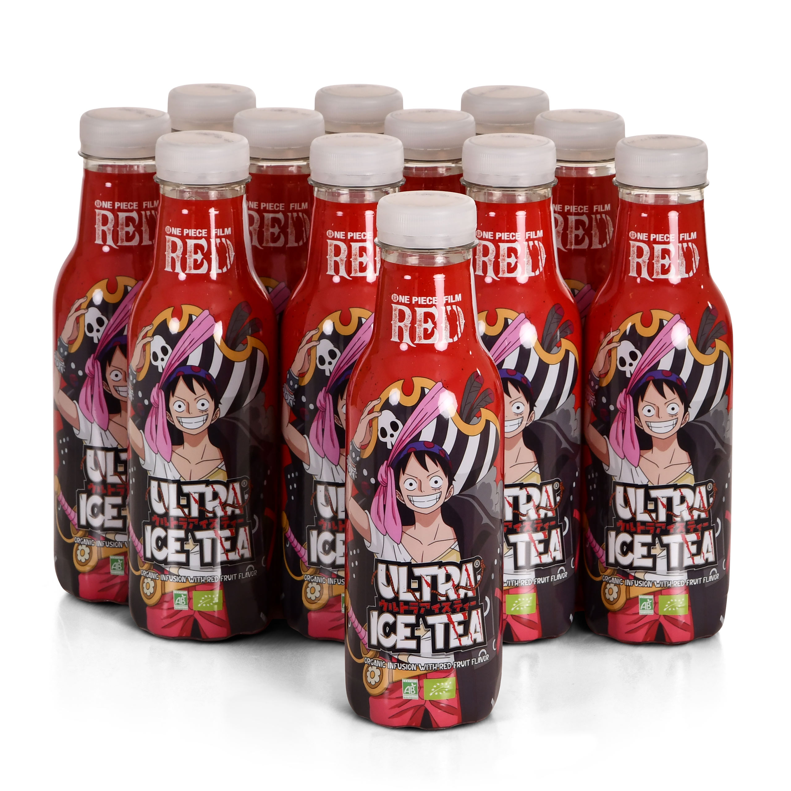 One Piece Red - Ruffy Biologische IJsthee Rode Vruchten 12 Pack