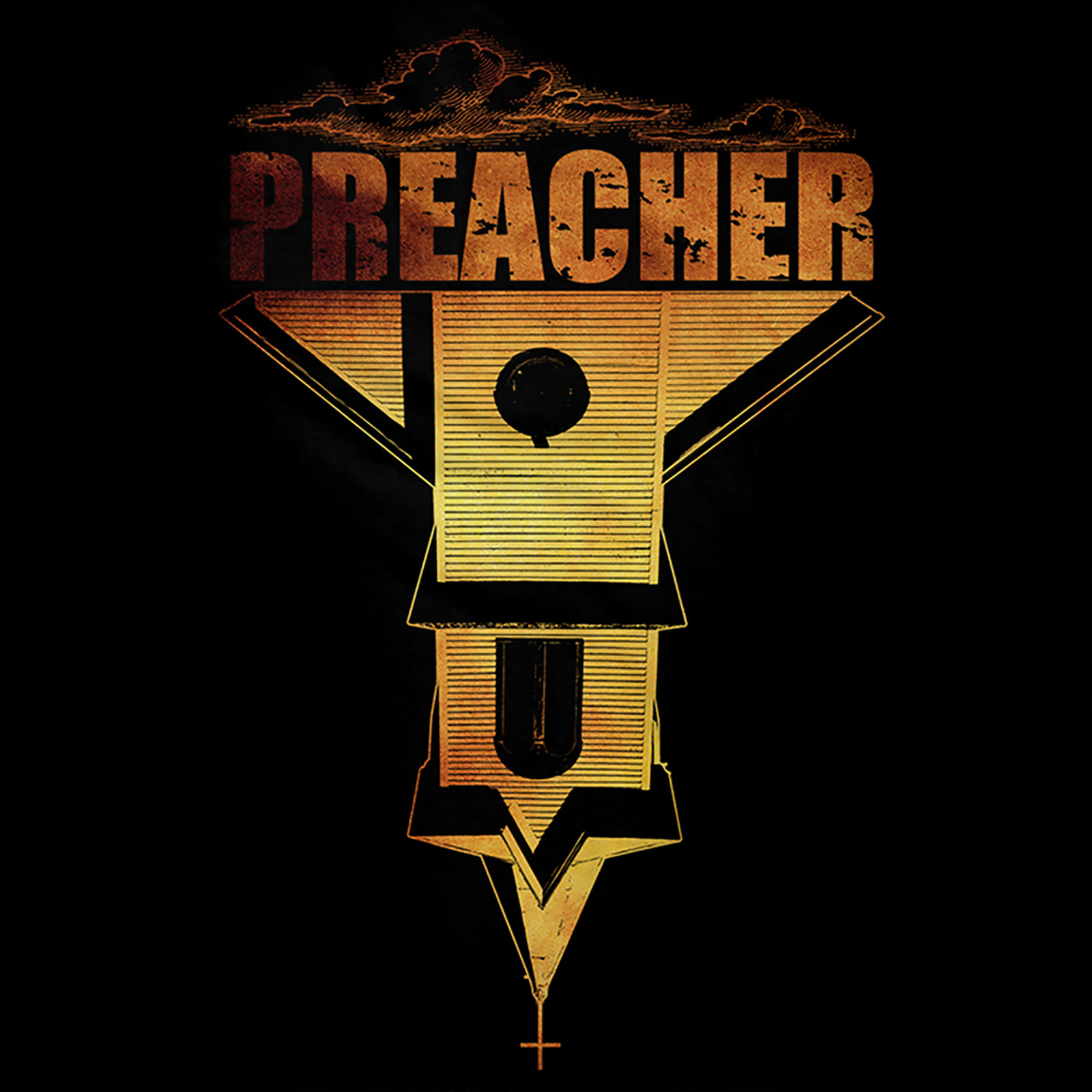 Preacher - T-shirt logo noir