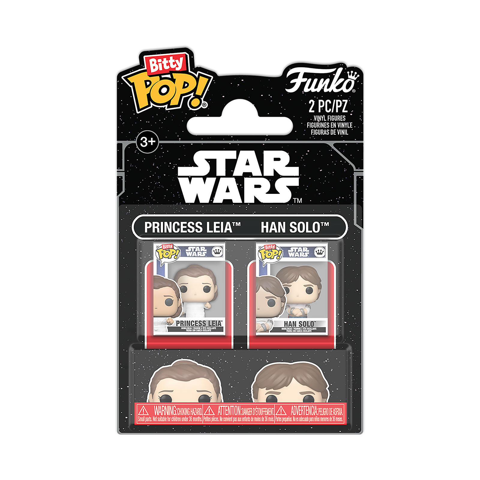 Star Wars - Leia y Han Solo El Imperio contraataca Funko Bitty Pop pack de 2 figuras