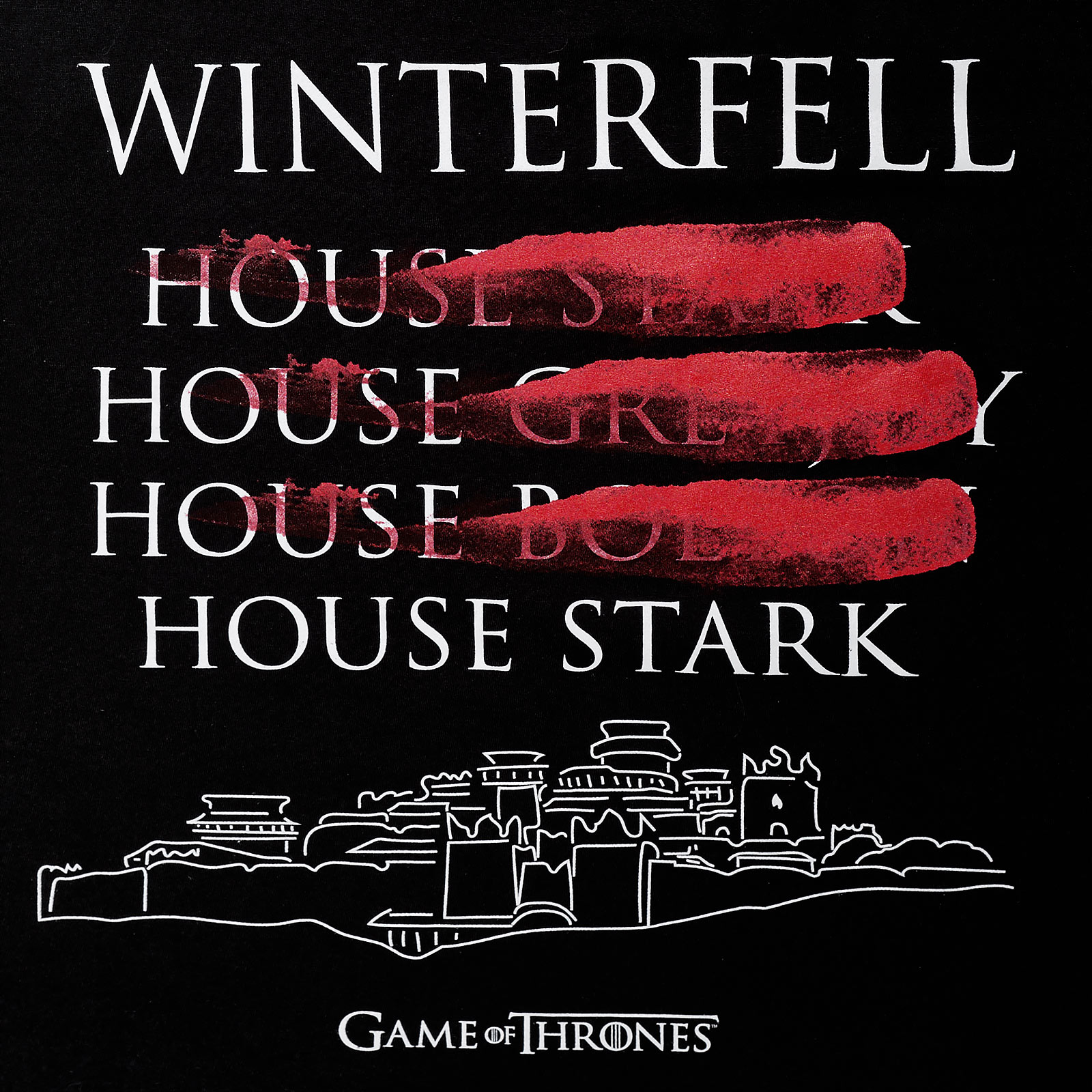 Game of Thrones - T-shirt noir des dirigeants de Winterfell