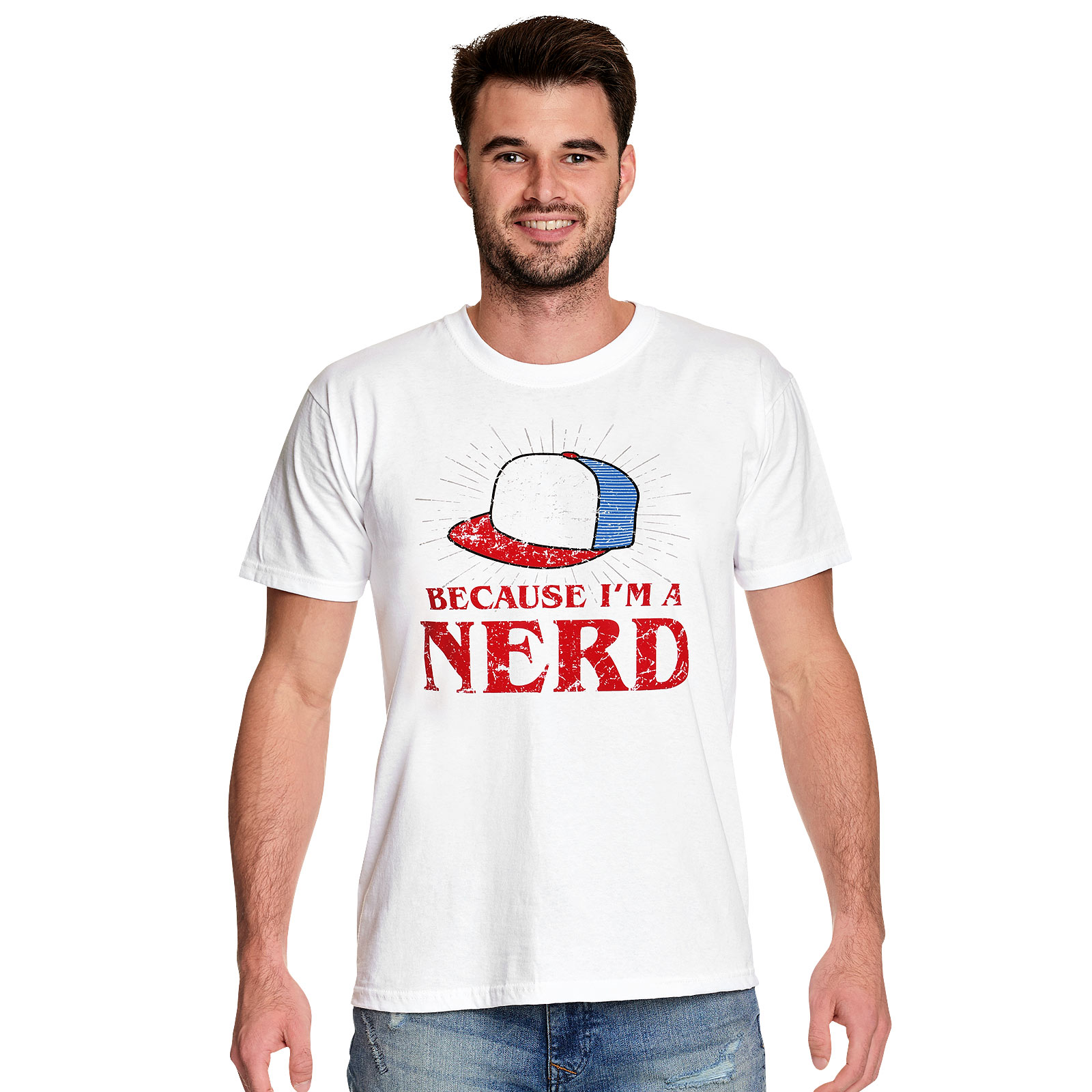 Dustin Nerd T-Shirt für Stranger Things Fans weiß