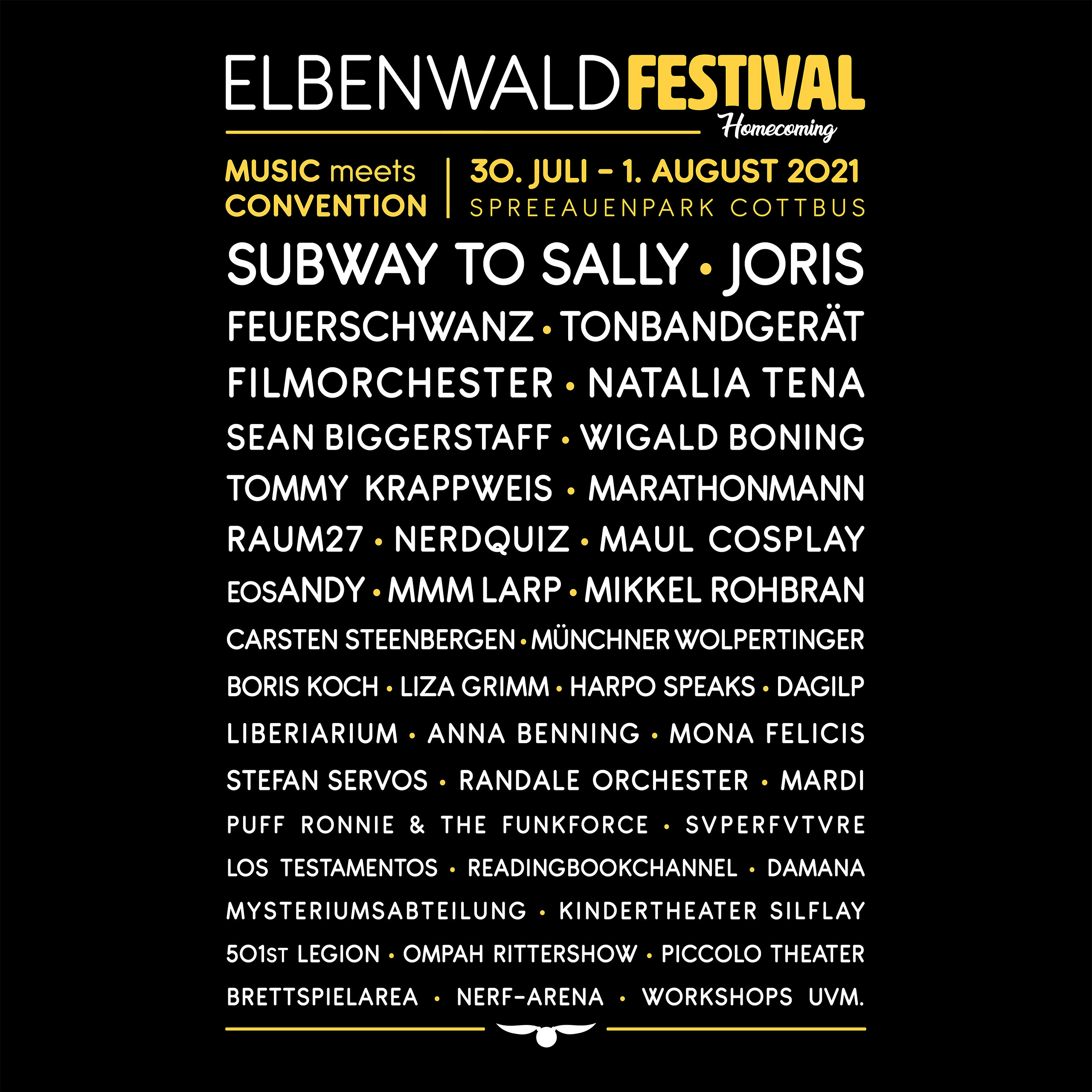 Elbenwald Festival Homecoming T-Shirt schwarz