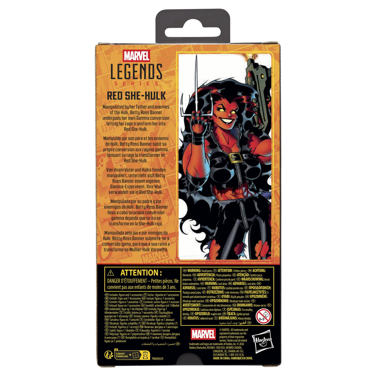 Hulk Marvel Legends actionfigur Red She-Hulk 15 cm