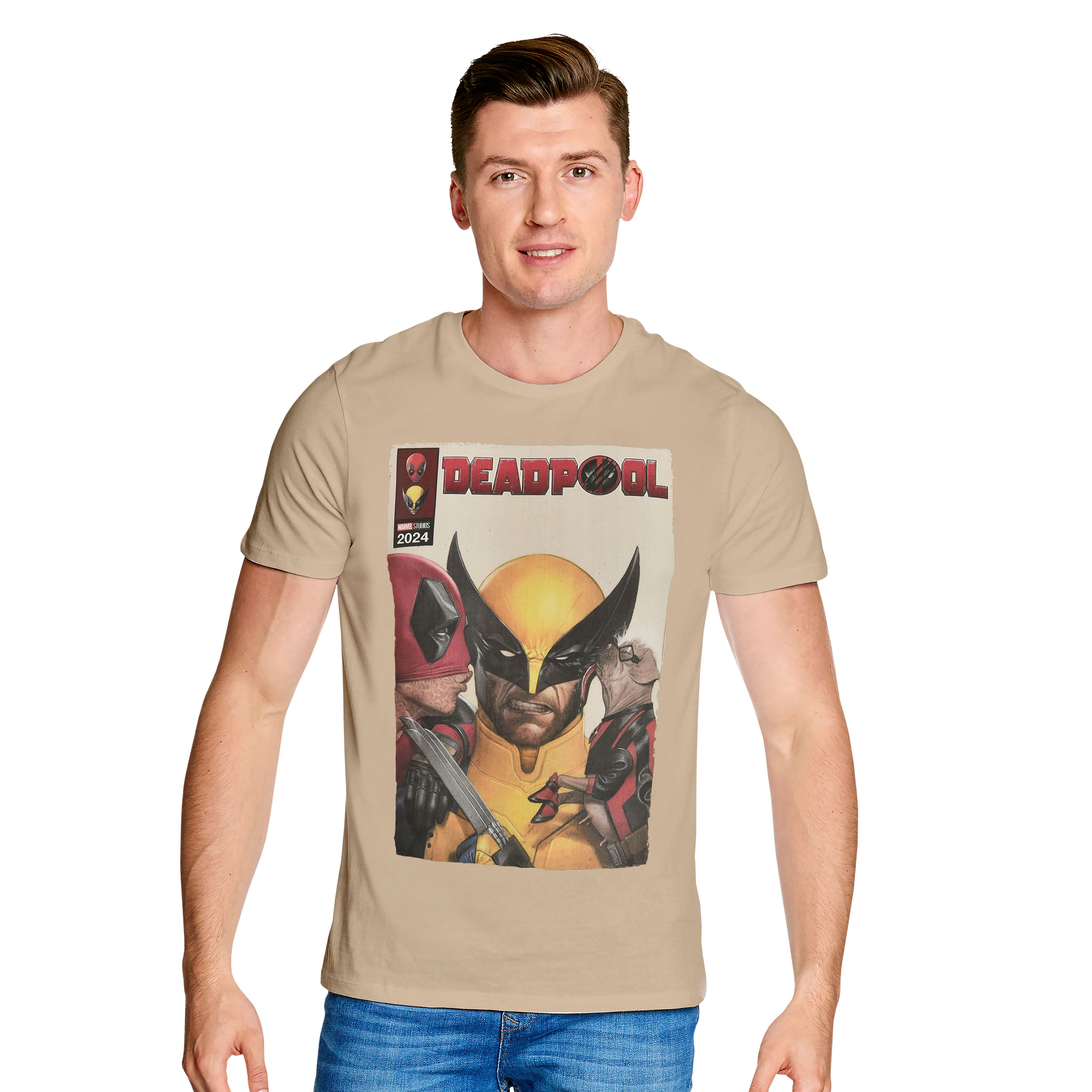 Deadpool - Kisses Wolverine T-Shirt beige