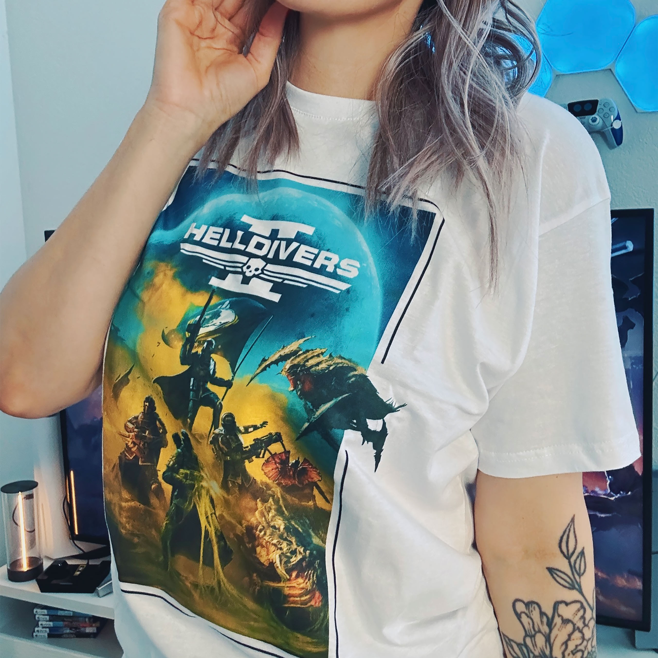 Helldivers 2 - T-shirt Key Art bianca