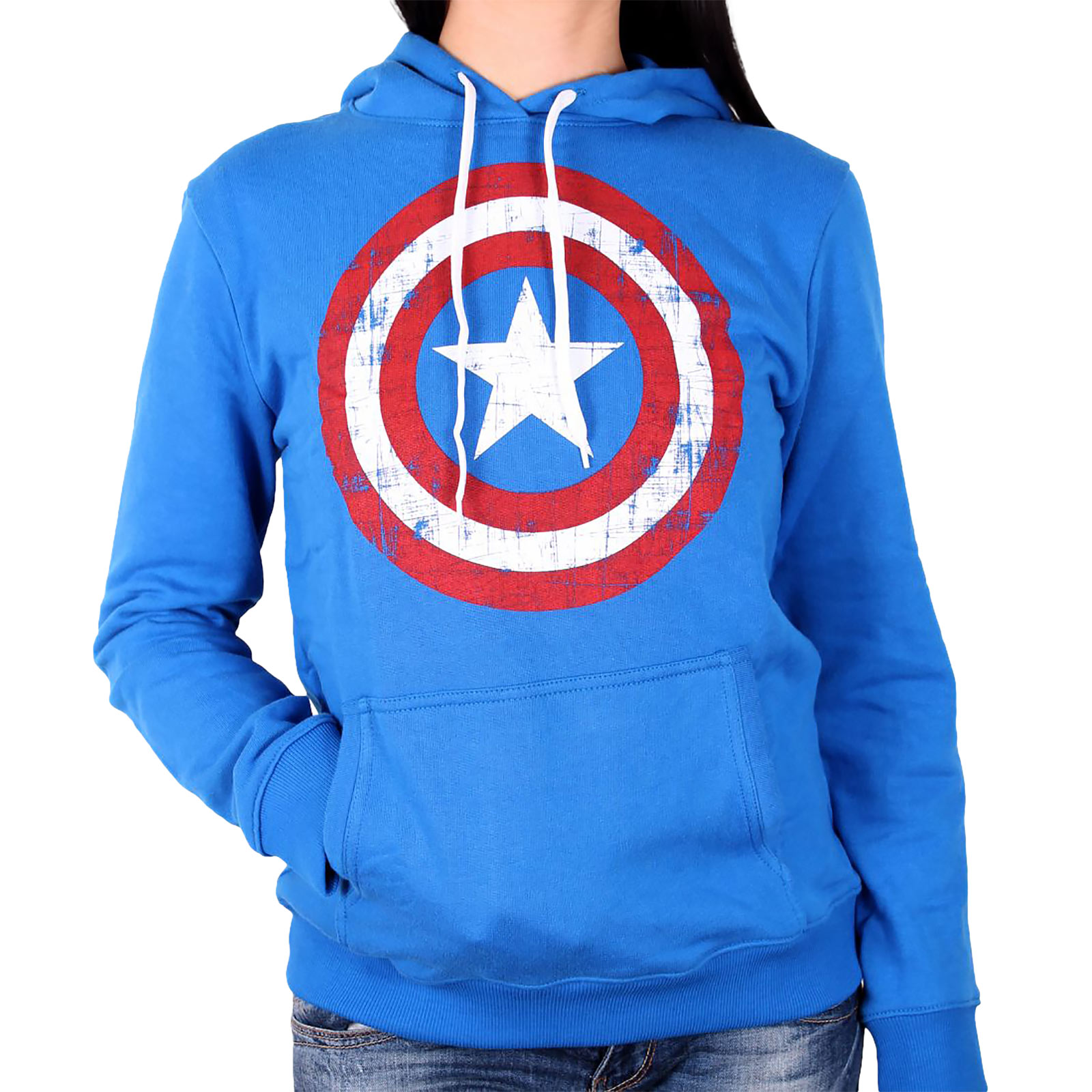 Captain America - Shield Hoodie Damen blau