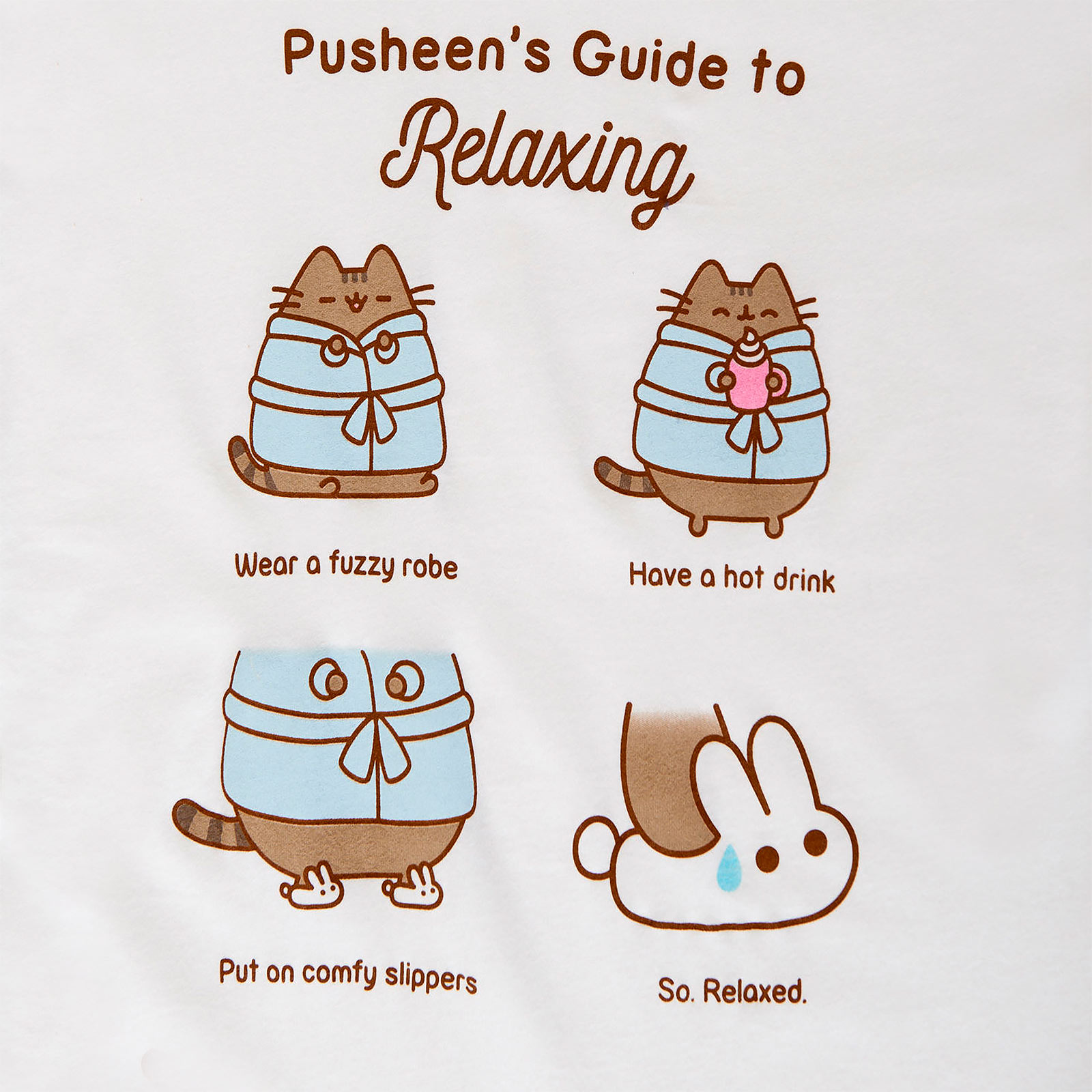 Pusheen - Guide pour se détendre Longshirt Femme blanc