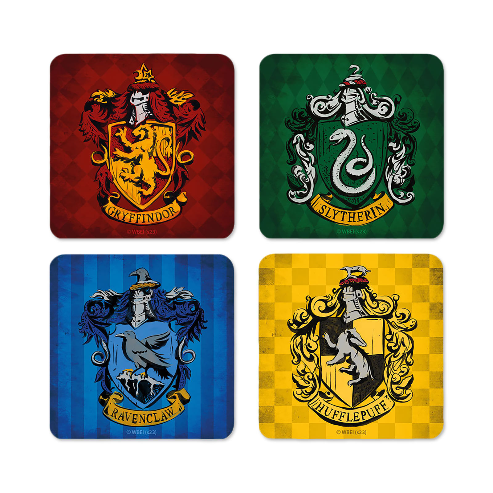 Harry Potter House Crest Coasters 4 piece Set Elbenwald