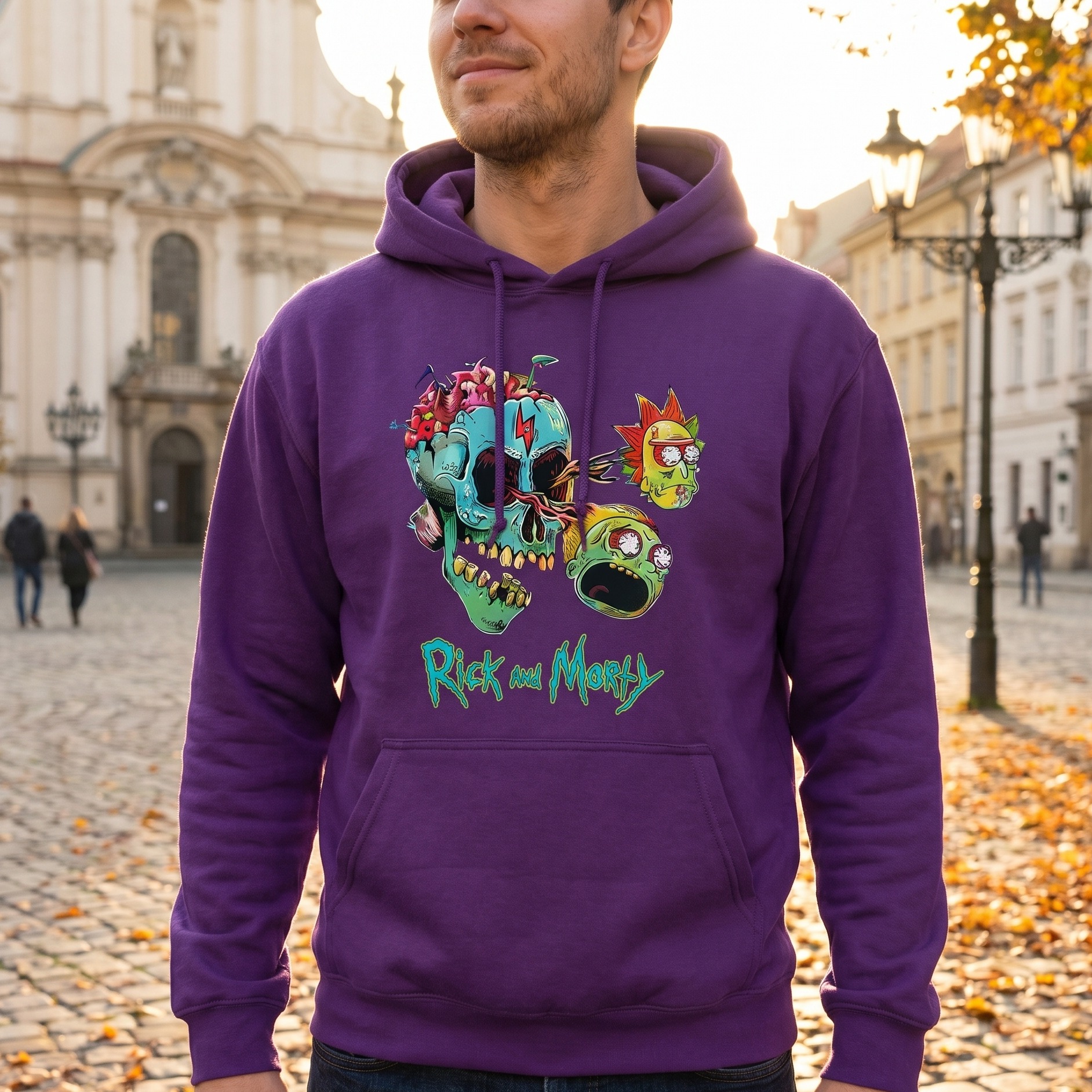 Rick and Morty - Sweat à capuche Morty et Rick Face