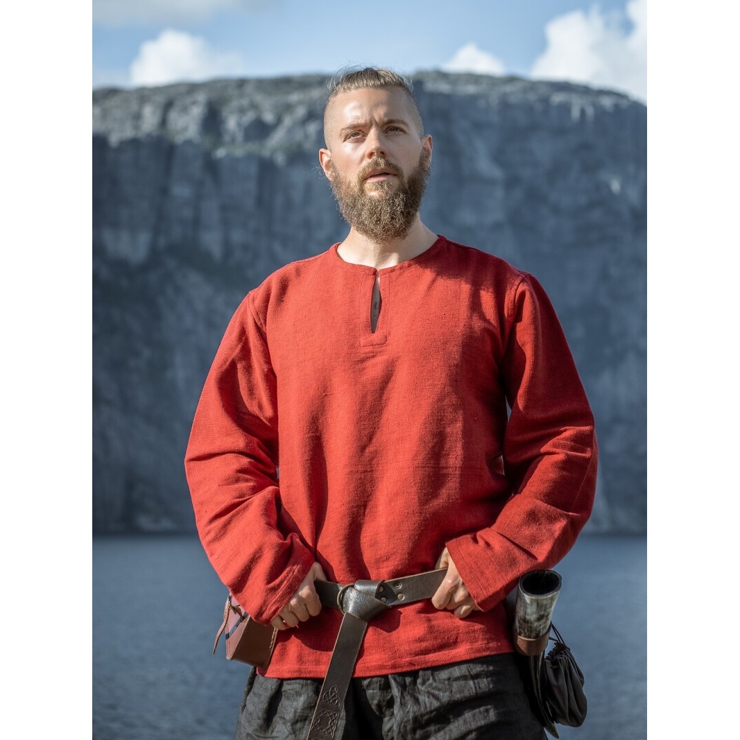Tunique viking médiévale Ivar rouge