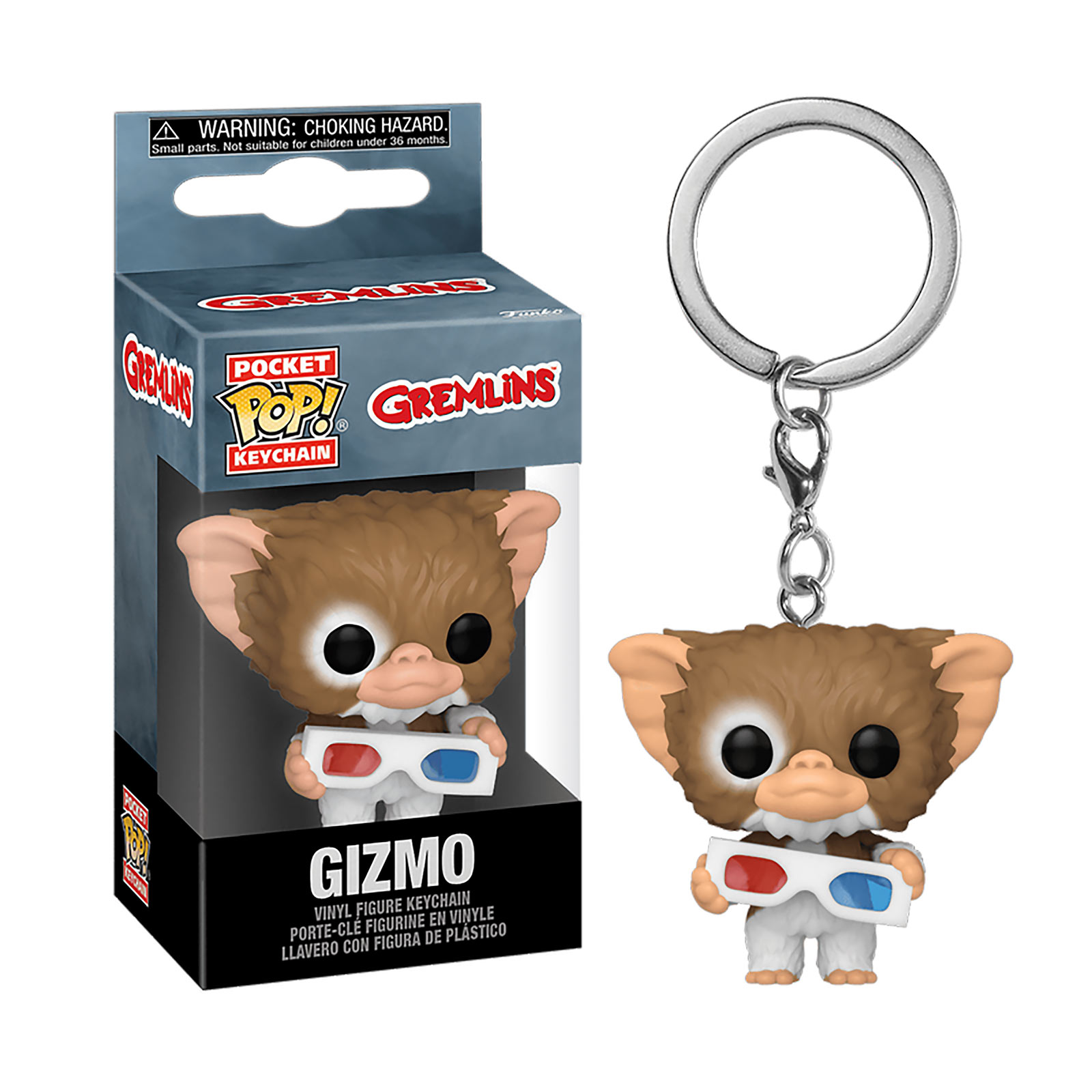 Gremlins - Gizmo avec lunettes 3D porte-clés Funko Pop