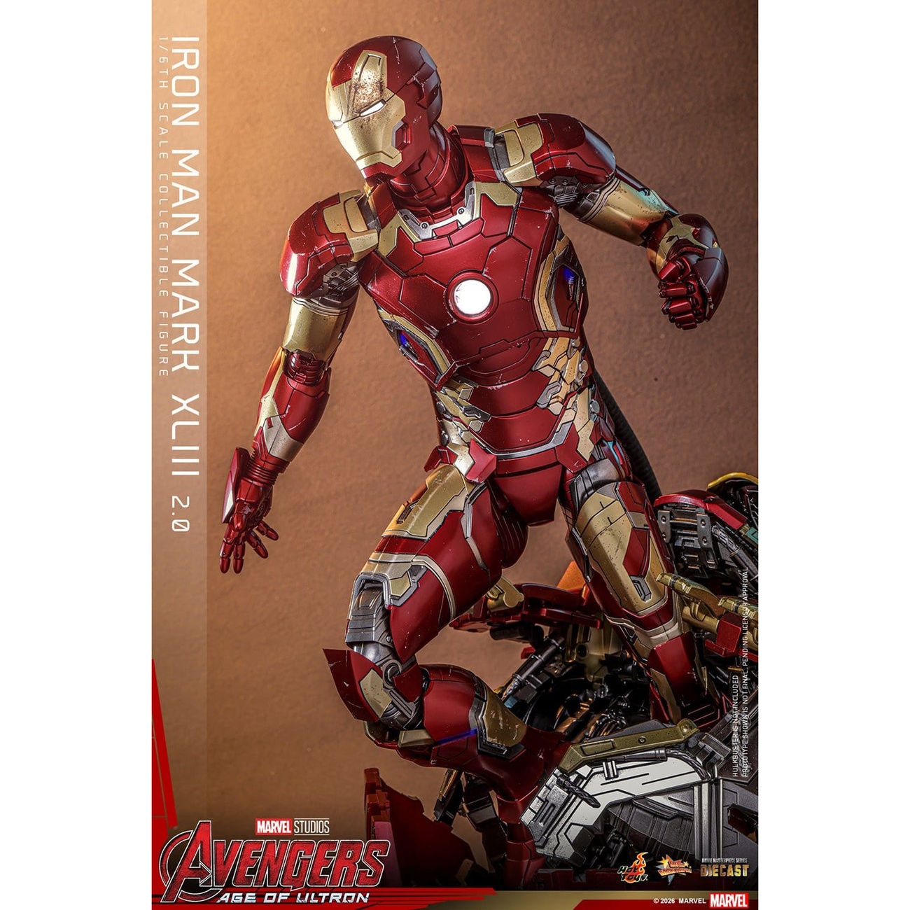 Vengadores: La Era de Ultrón - Iron Man Mark XLIII Masterpiece Diecast figura de acción 1:6